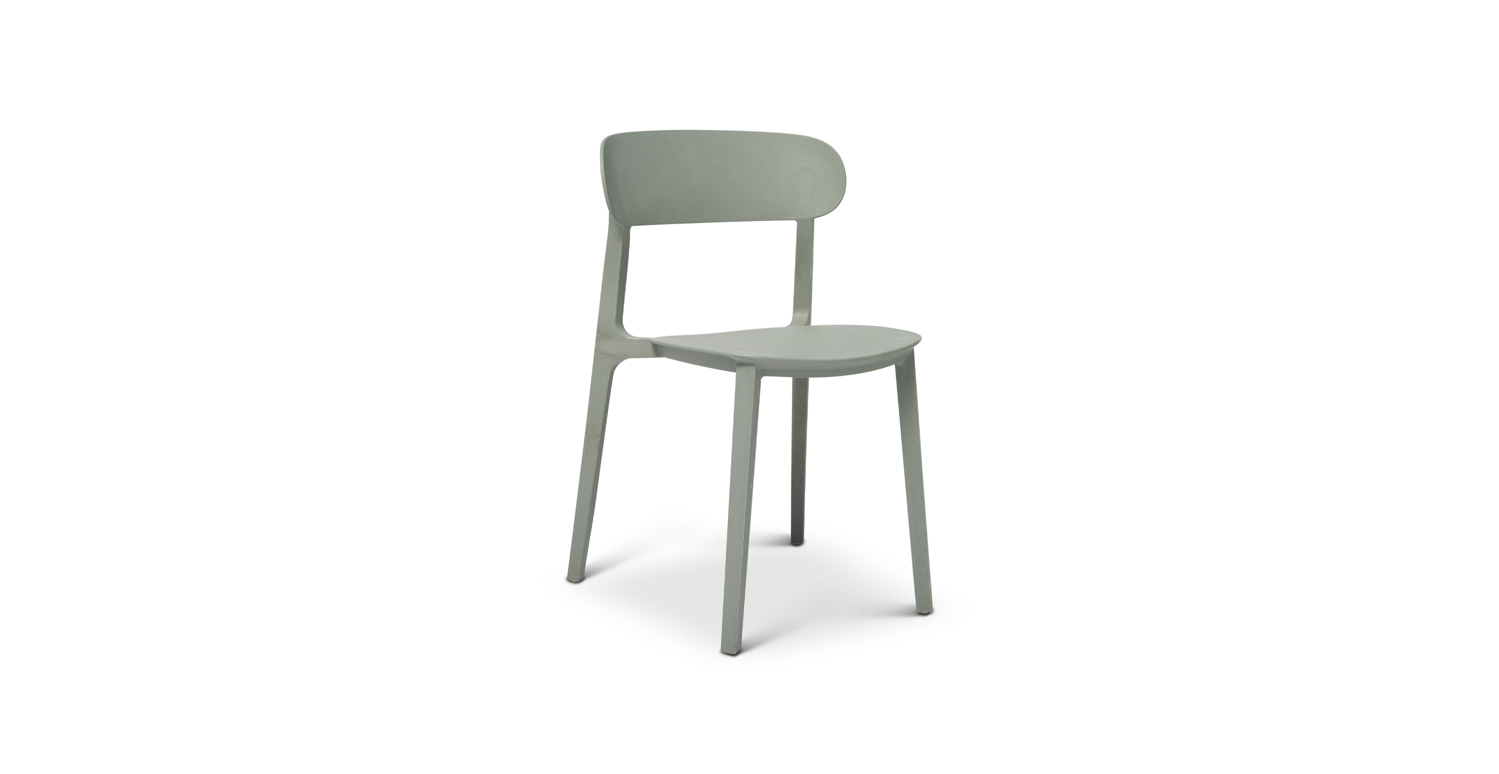 Sullivan Eco-Friendly Outdoor Stacking Chairs (Set of 4) - Polypropylene Moss Grey