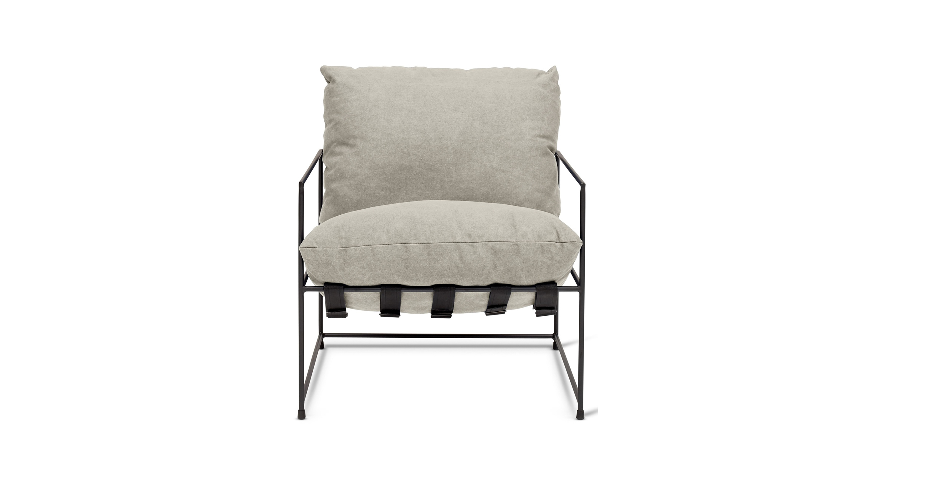 Delancey Accent Modern Lounge Chair -  Canvas Fabric Washed Sand