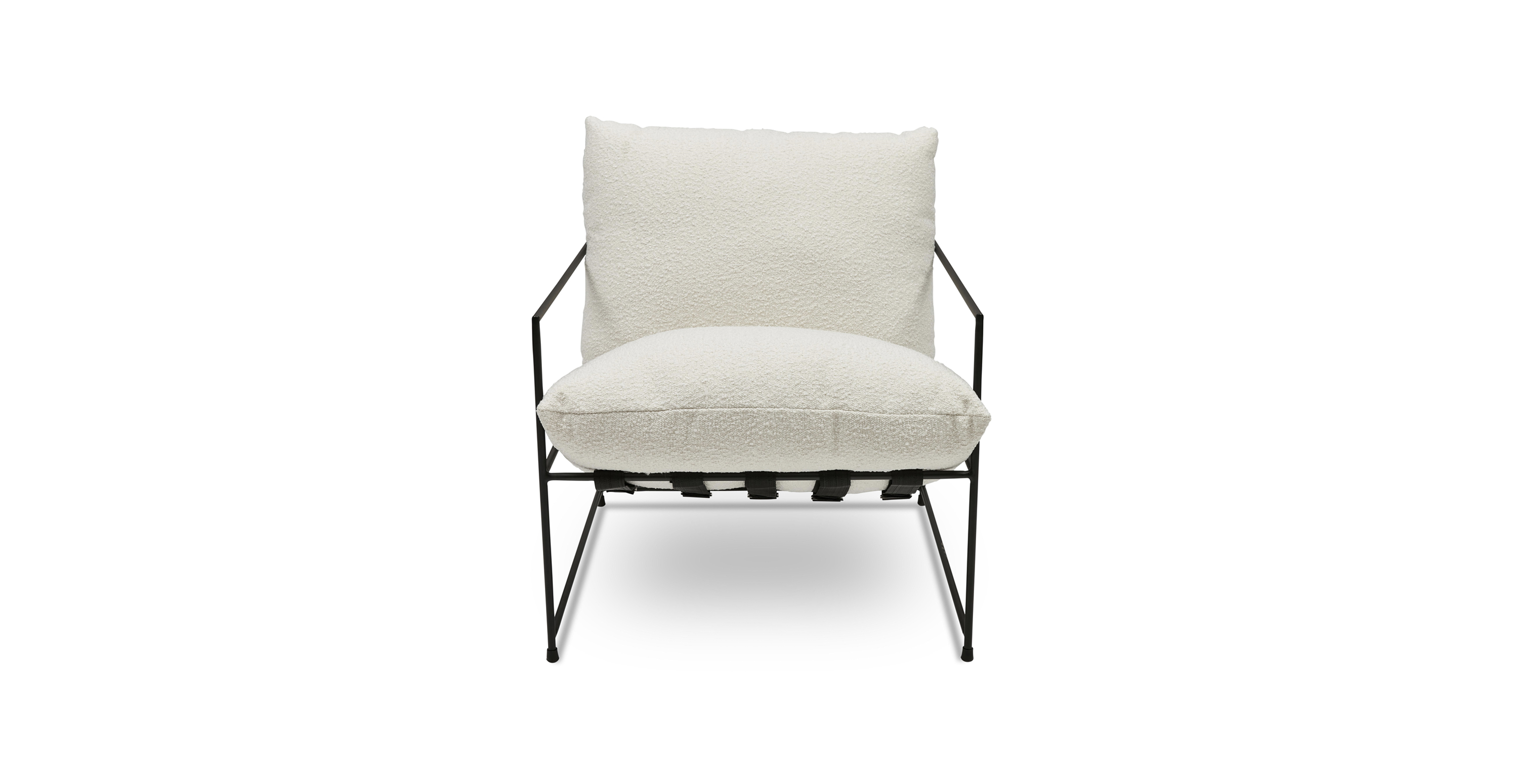 Delancey Accent Modern Lounge Chair -  Boucle White Boucle