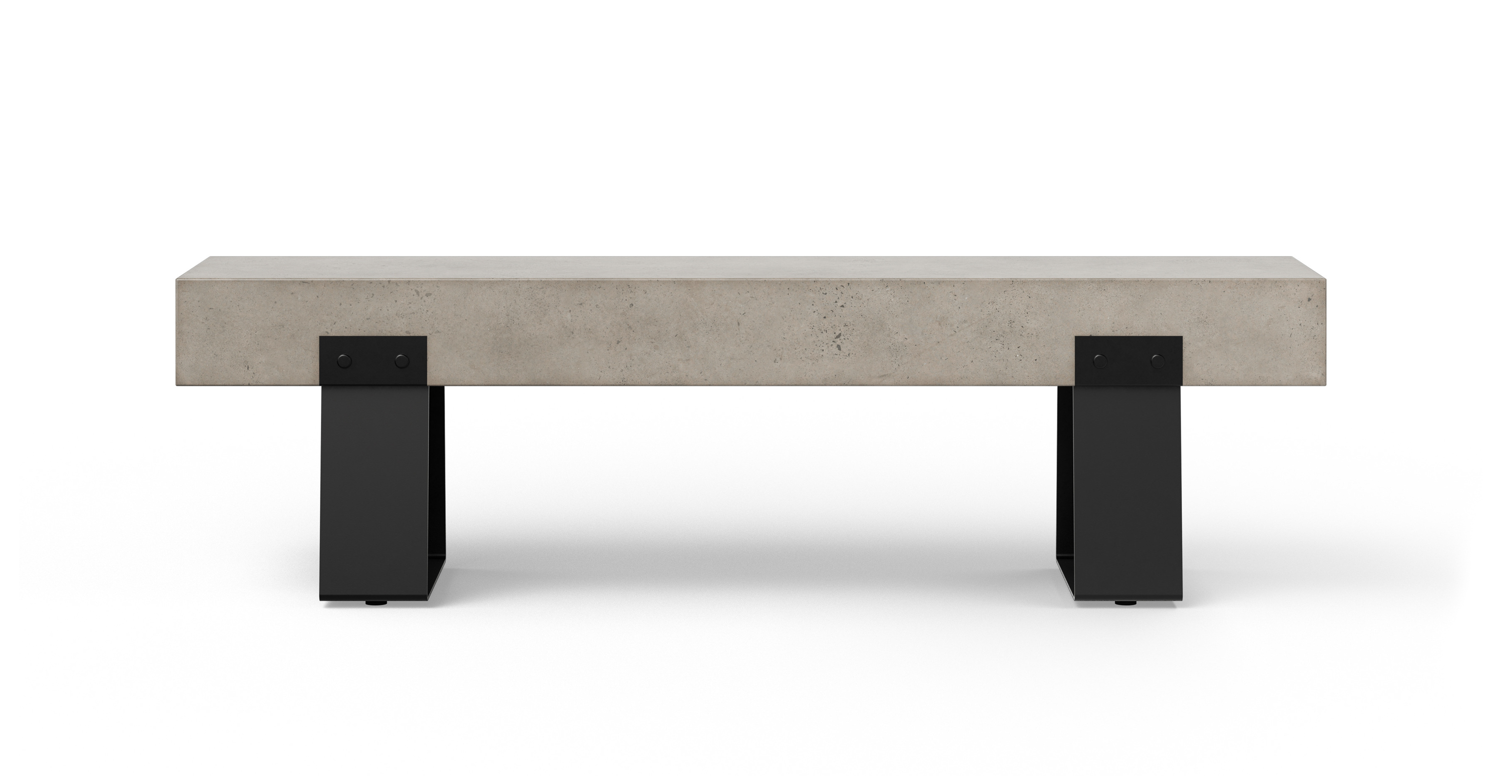Hudson Modern Industrial Bench -  Dark Grey