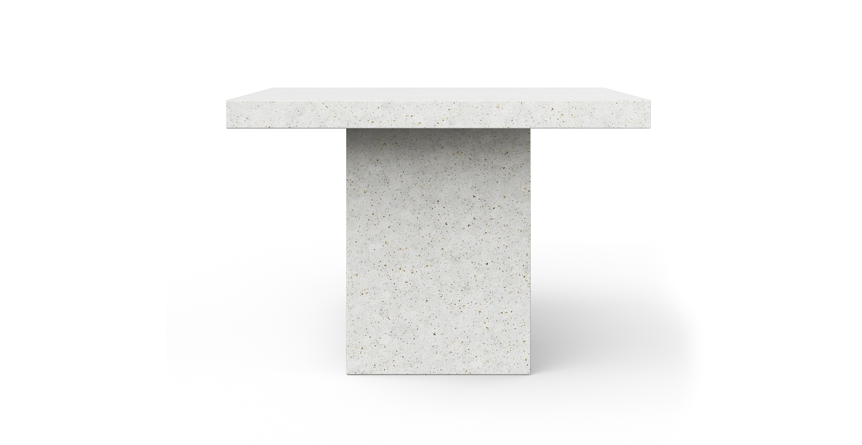 Fulton Brutalist 59" Square Bar Height Concrete Dining Table -  Fiber-reinforced Concrete Ivory Terrazzo