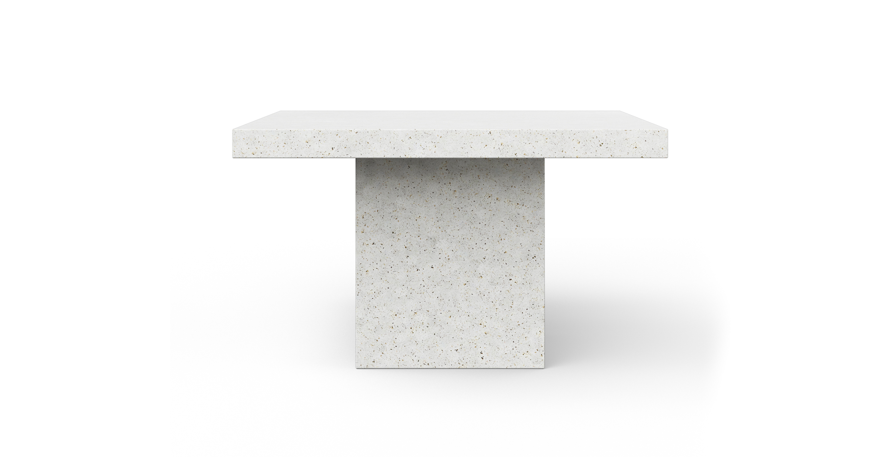 Fulton Brutalist 59" Square Counter Height Concrete Dining Table -  Fiber-reinforced Concrete Ivory Terrazzo