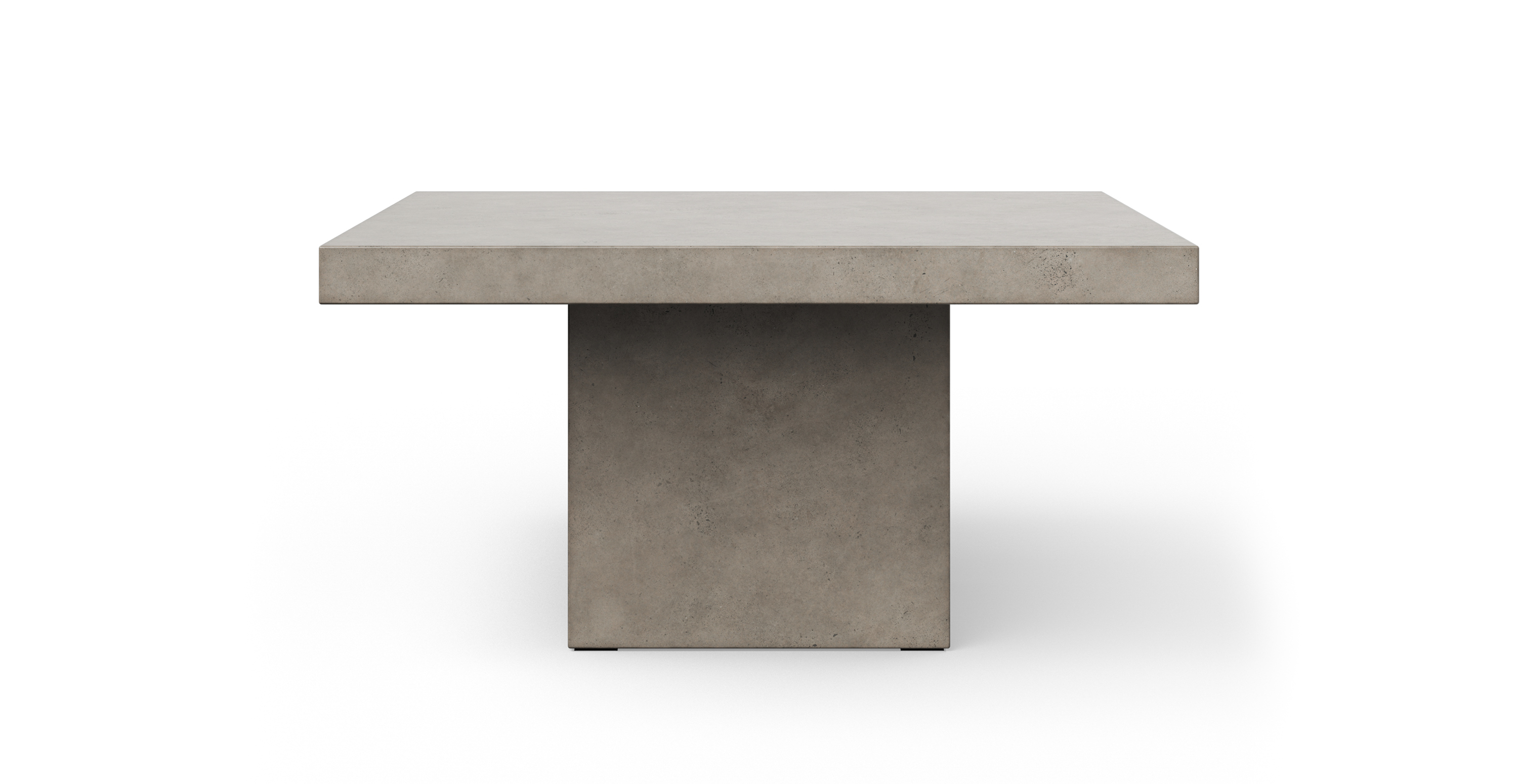 Fulton Brutalist Indoor/Outdoor 59" Square Concrete Dining Table -  Fiber-reinforced Concrete Dark Grey