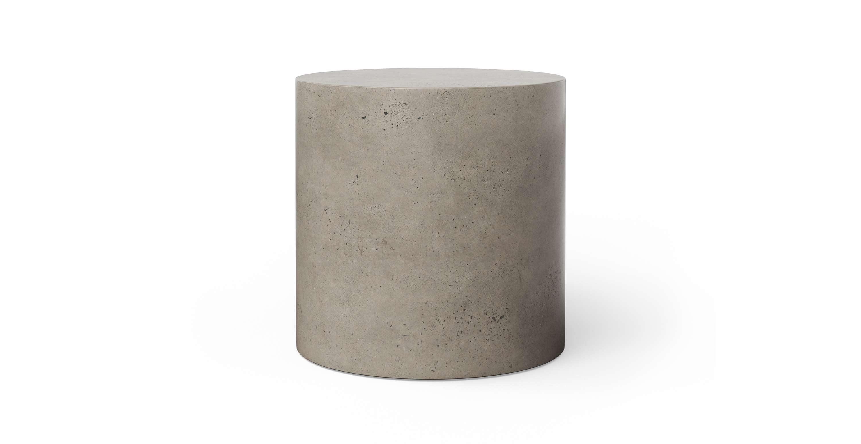 Fulton Brutalist Indoor/Outdoor Concrete Pedestal -  Fiber-reinforced Concrete Dark Grey 20"