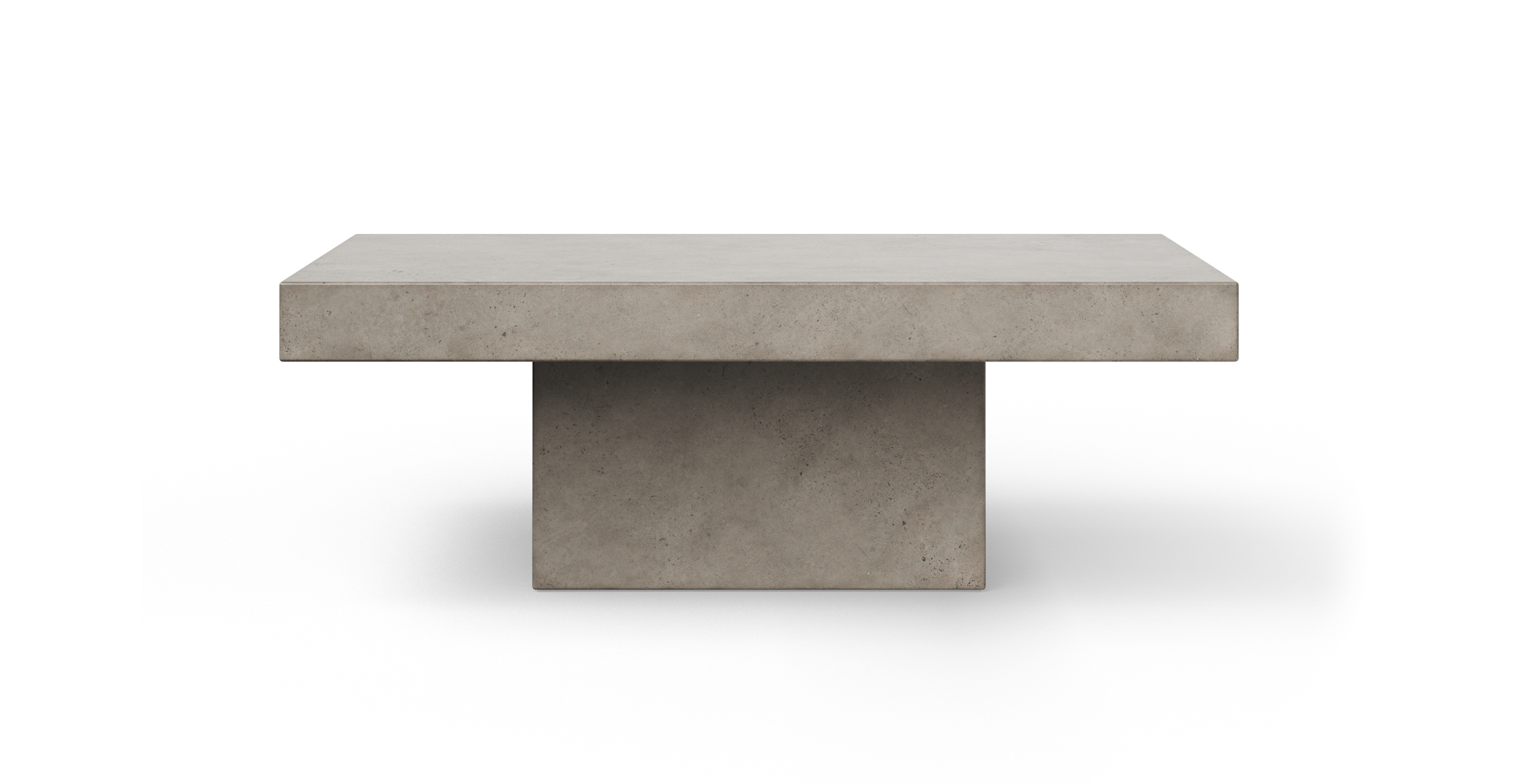 Fulton Brutalist Indoor/Outdoor Rectangle Coffee Table -  Fiber-reinforced Concrete Dark Grey