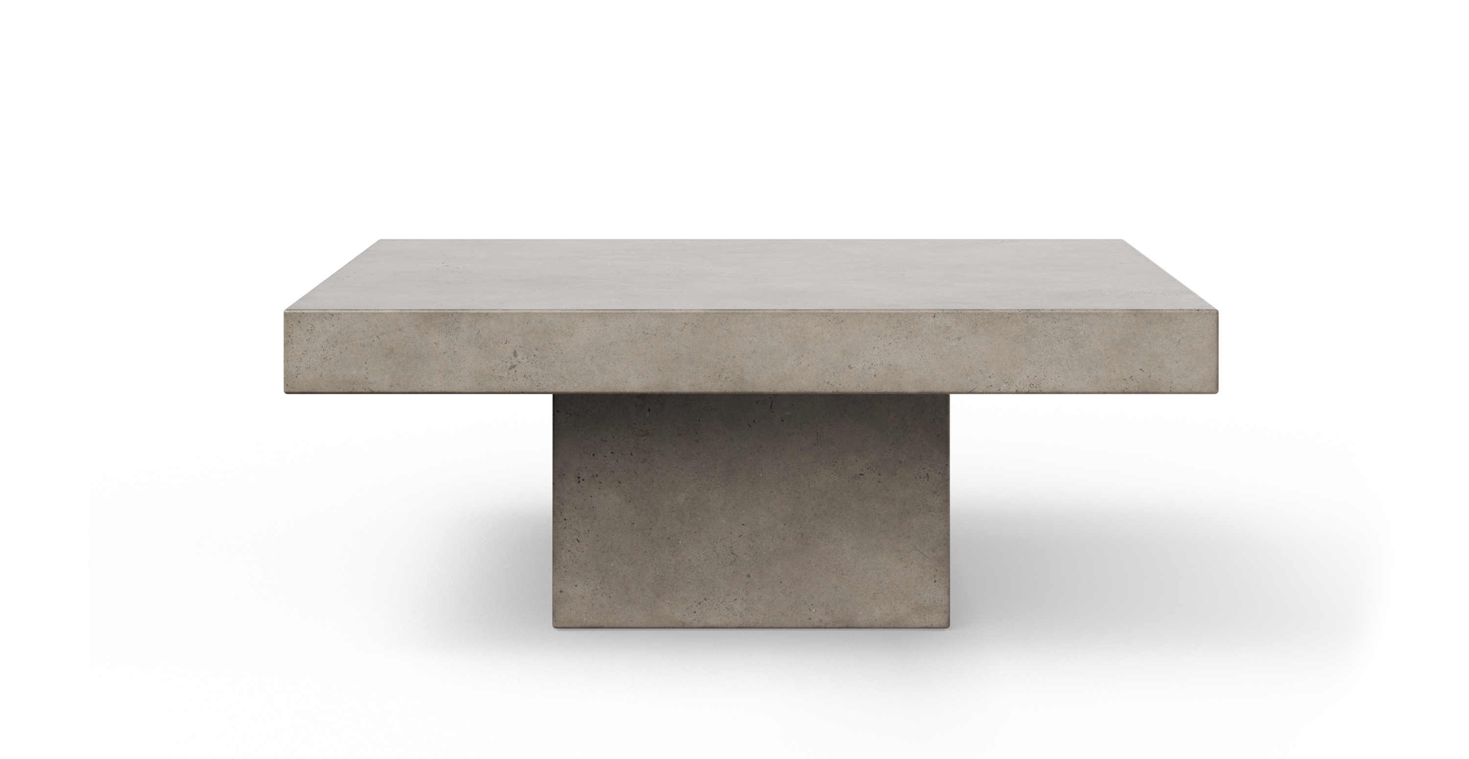 Fulton Brutalist Indoor/Outdoor Square Coffee Table -  Fiber-reinforced Concrete Dark Grey