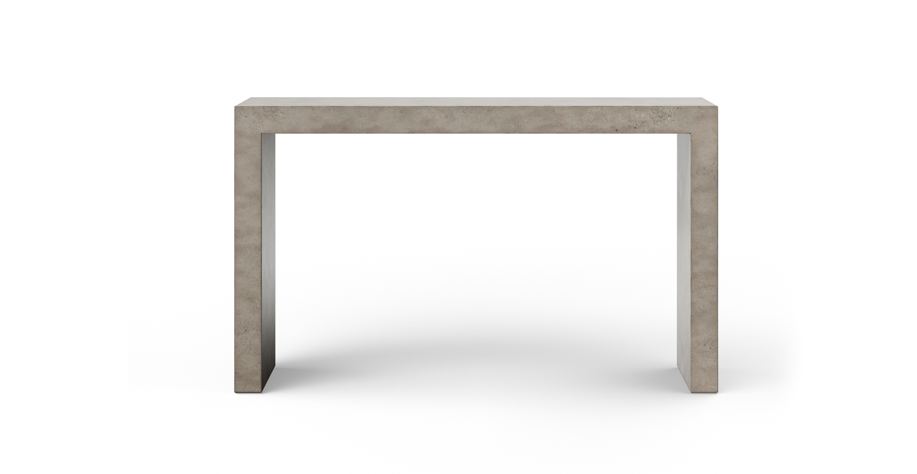 Brooklyn Brutalist Indoor/Outdoor Concrete Console -  Fiber-reinforced Concrete Dark Grey