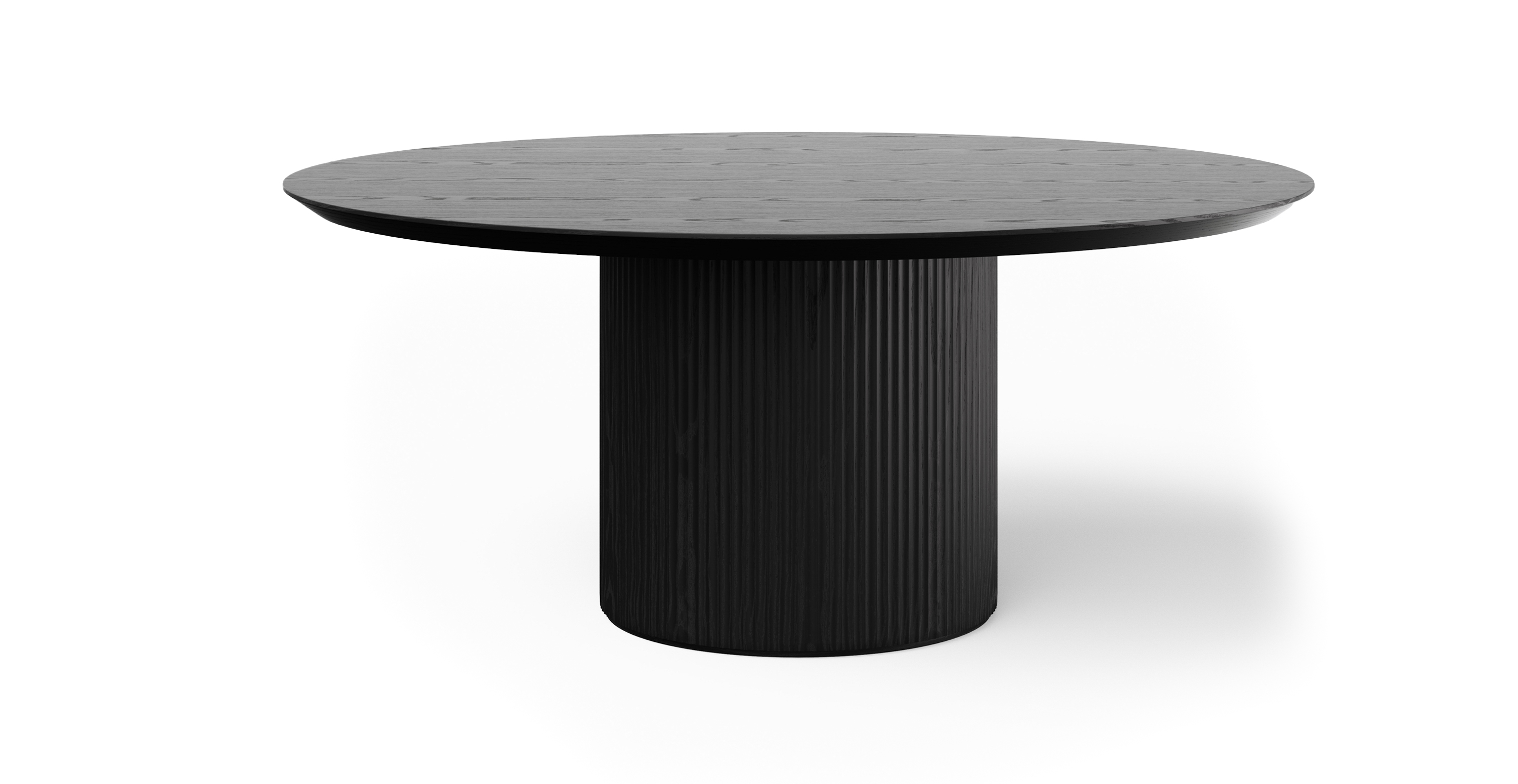 Portside Modern 71" Round Wood Dining Table -  Wood Ebano