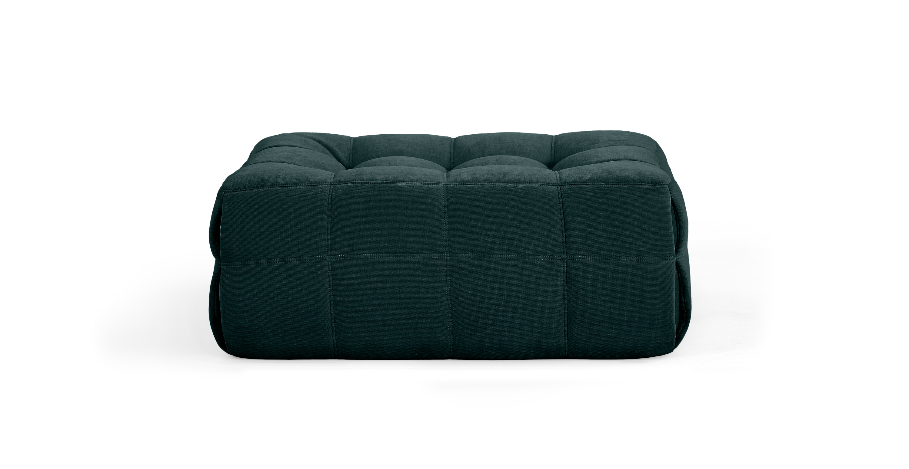 Michel Ducaroy Kashyma Modern Small Ottoman -  Chenille Green