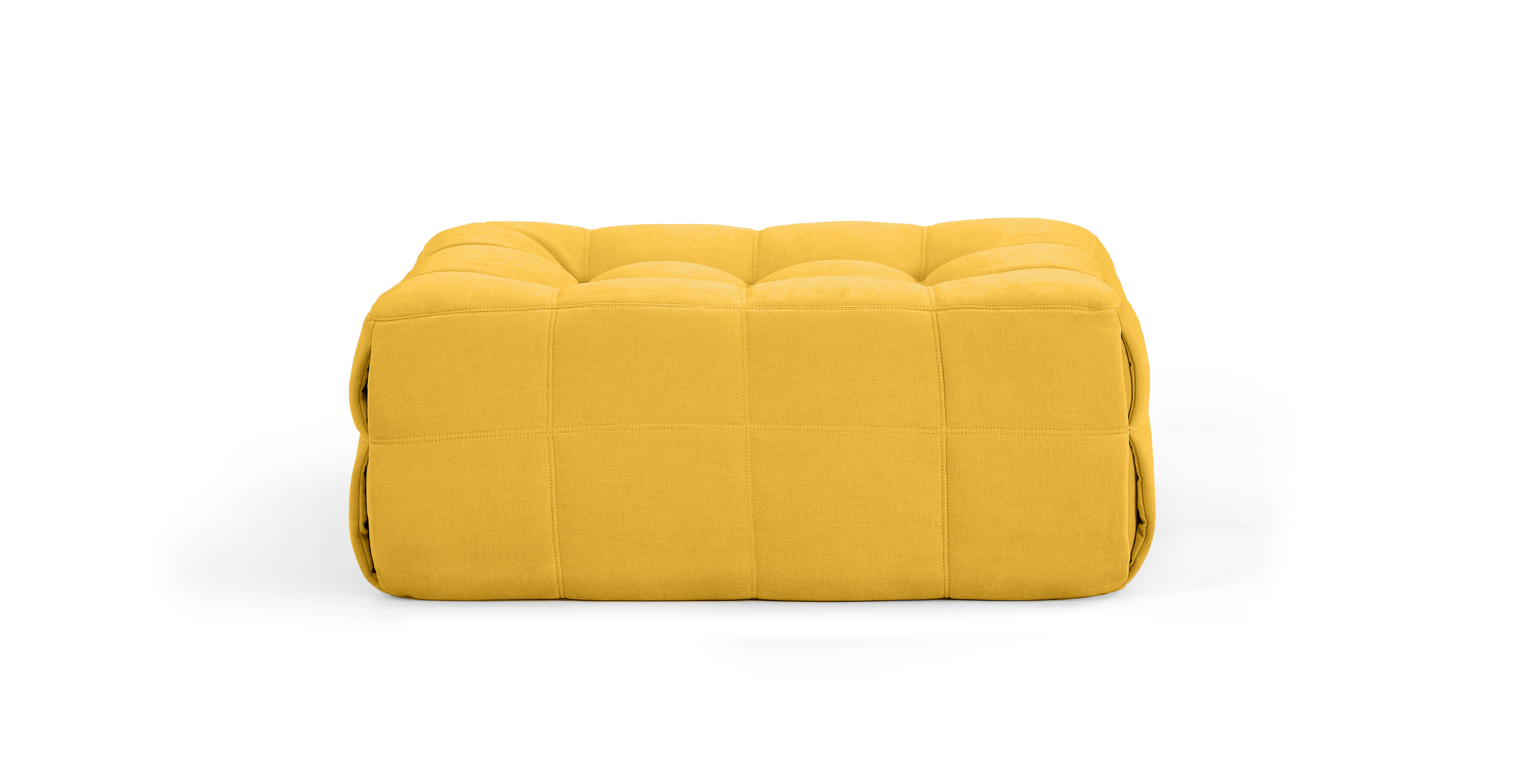 Michel Ducaroy Kashyma Modern Small Ottoman -  Chenille Yellow
