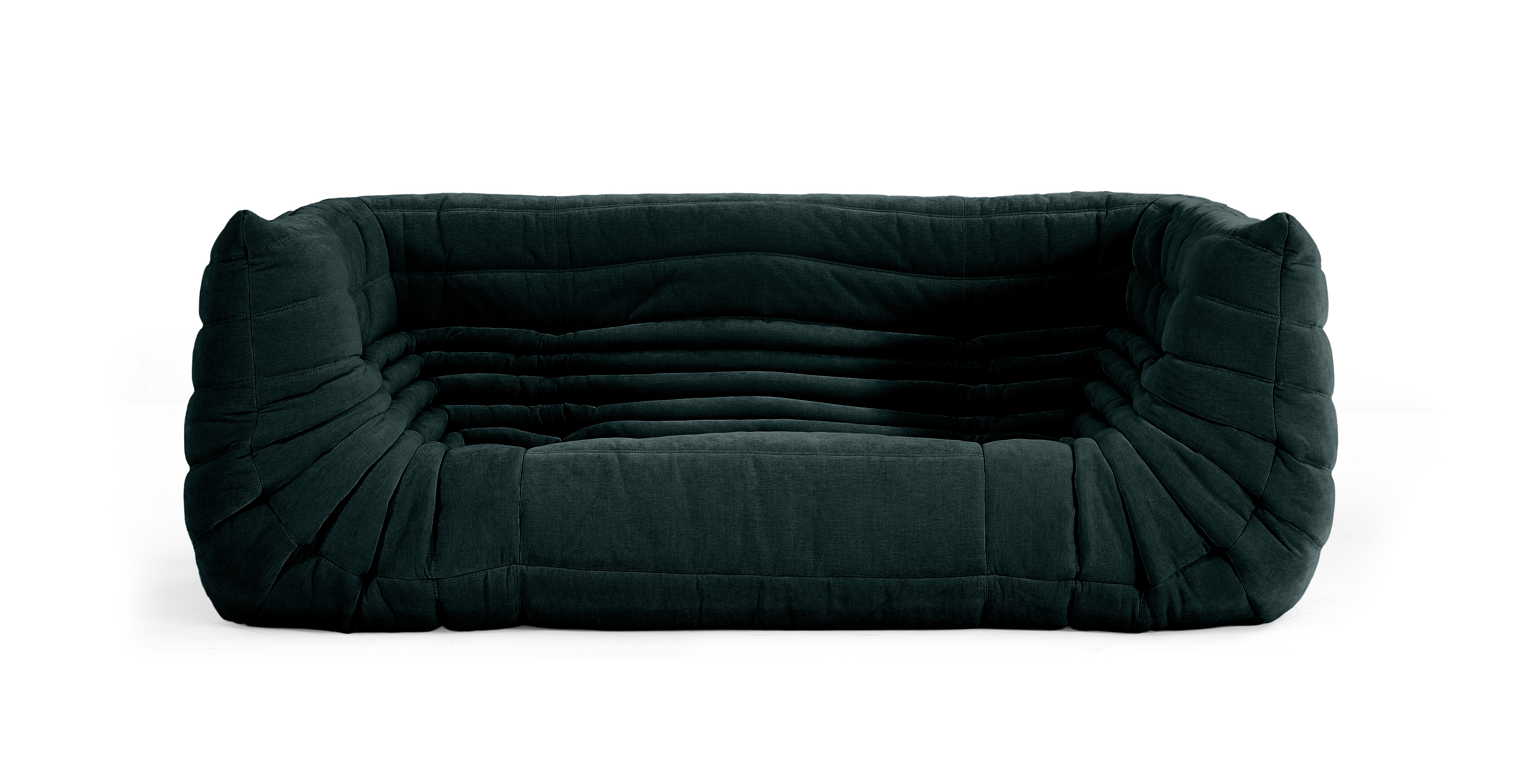 Michel Ducaroy Quayside 3 Seater Medium Fabric Sofa With Arms - Chenille Green