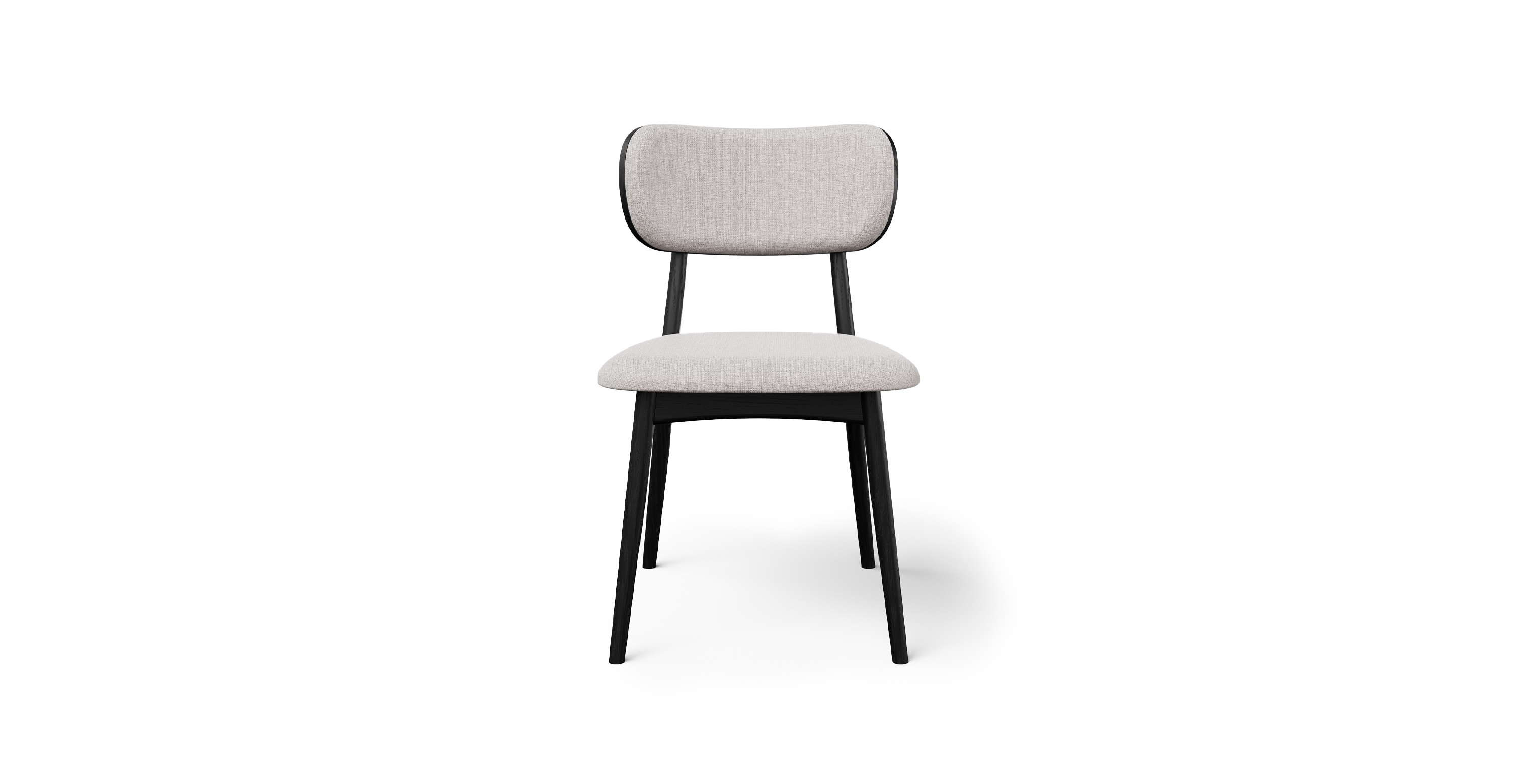 Perry Modern Upholstered Side Chair -  Wood Ebano