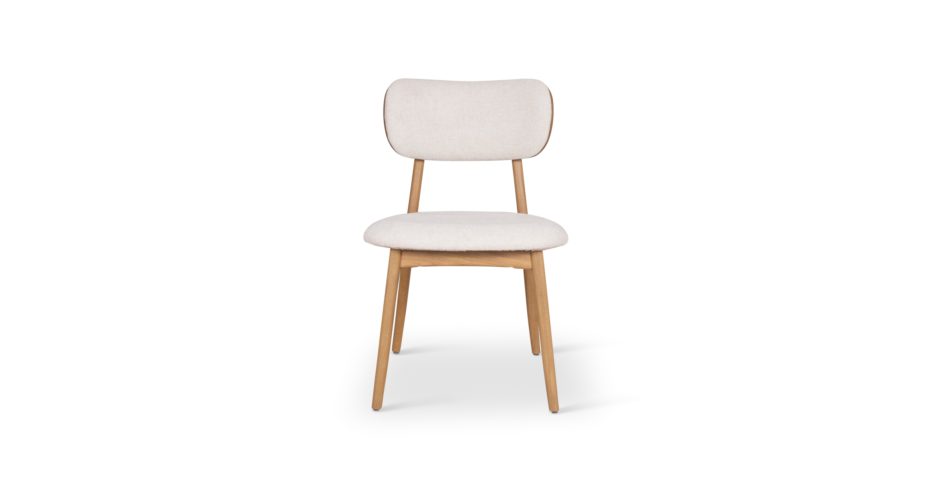 Perry Modern Upholstered Side Chair -  Wood Damasco
