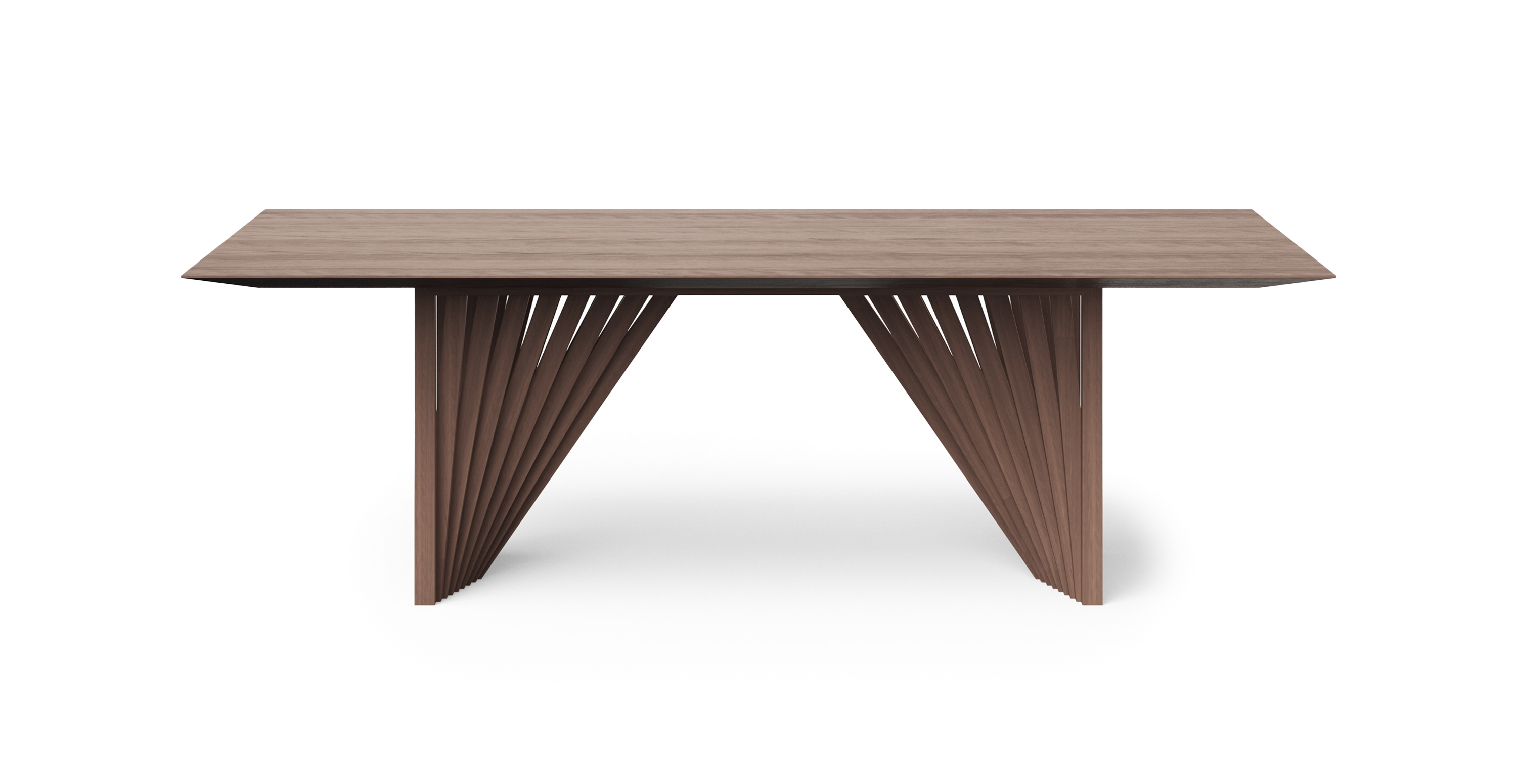 Essex Modern Wooden Top Dining Table -  Wood Nogal