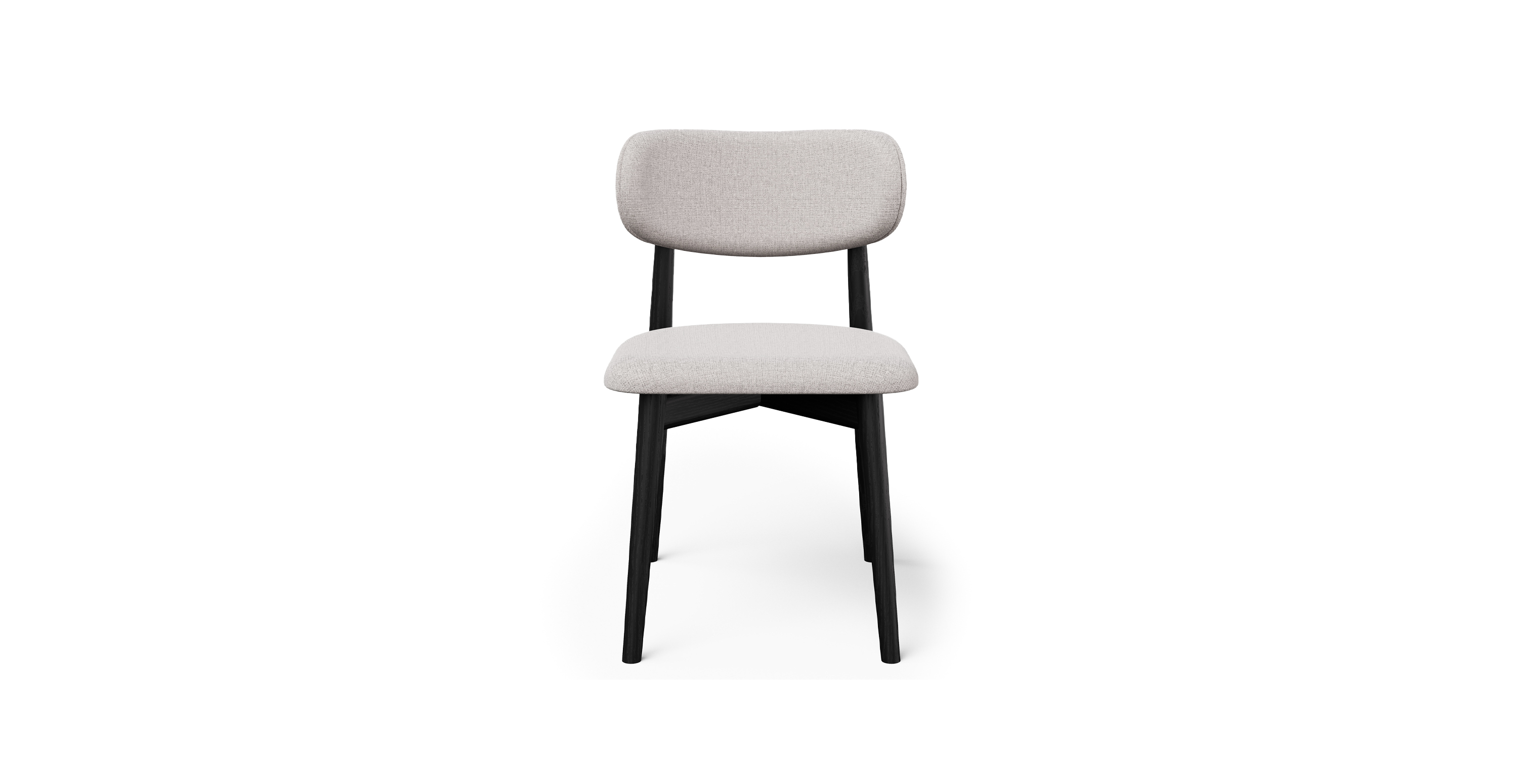 Whitney Modern Upholstered Side Chair -  Wood Ebano