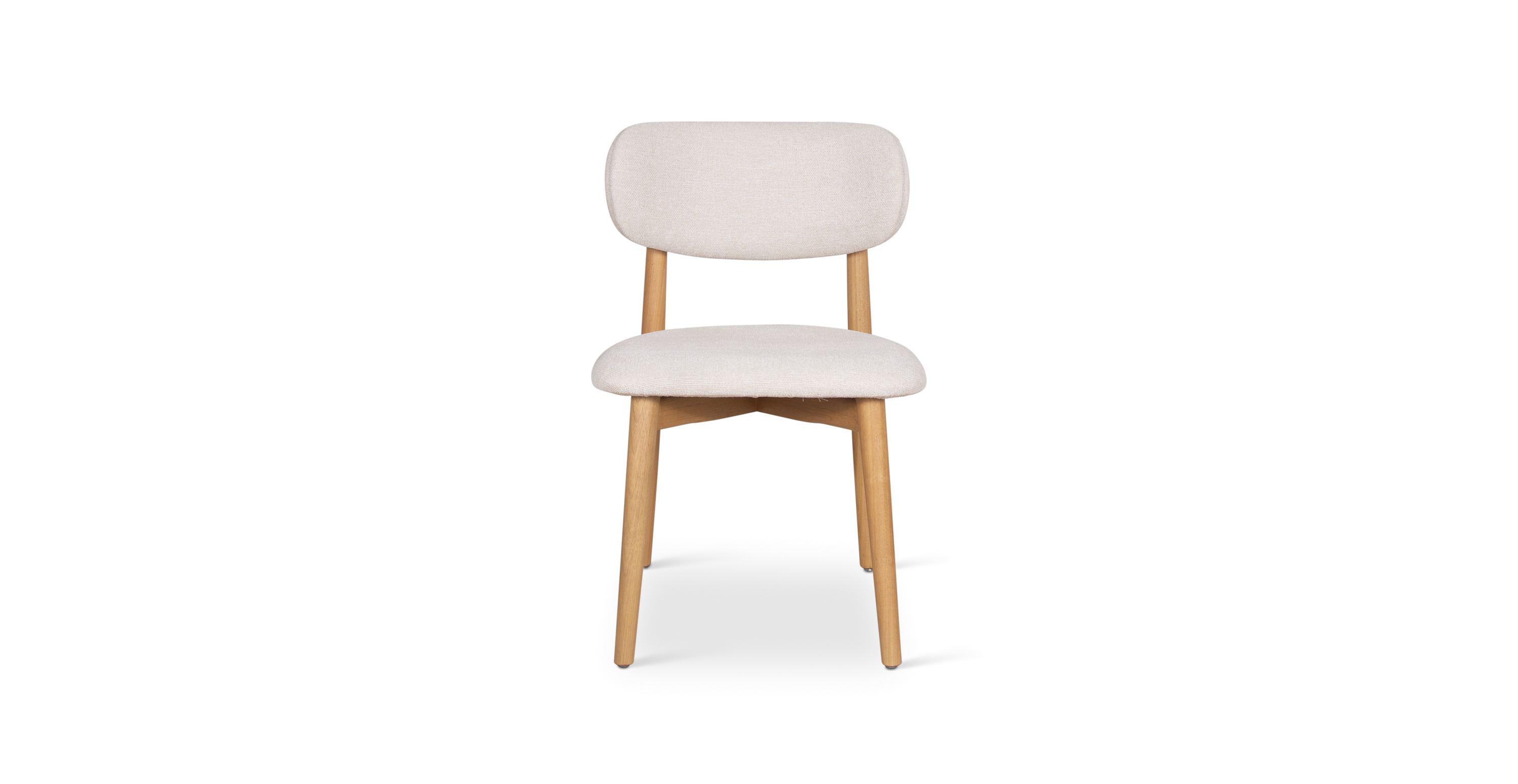 Whitney Modern Upholstered Side Chair -  Wood Damasco
