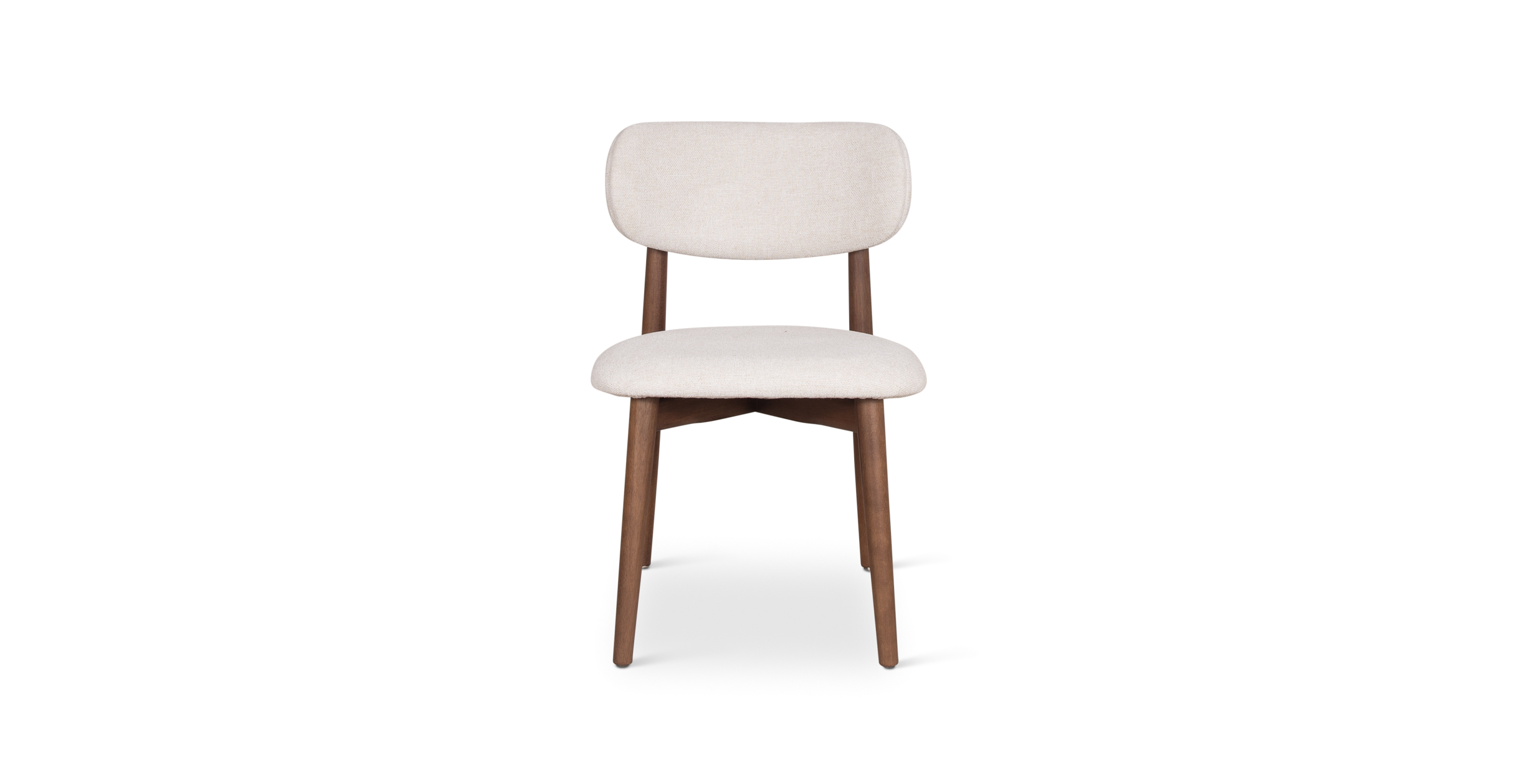 Whitney Modern Upholstered Side Chair -  Wood Nogal