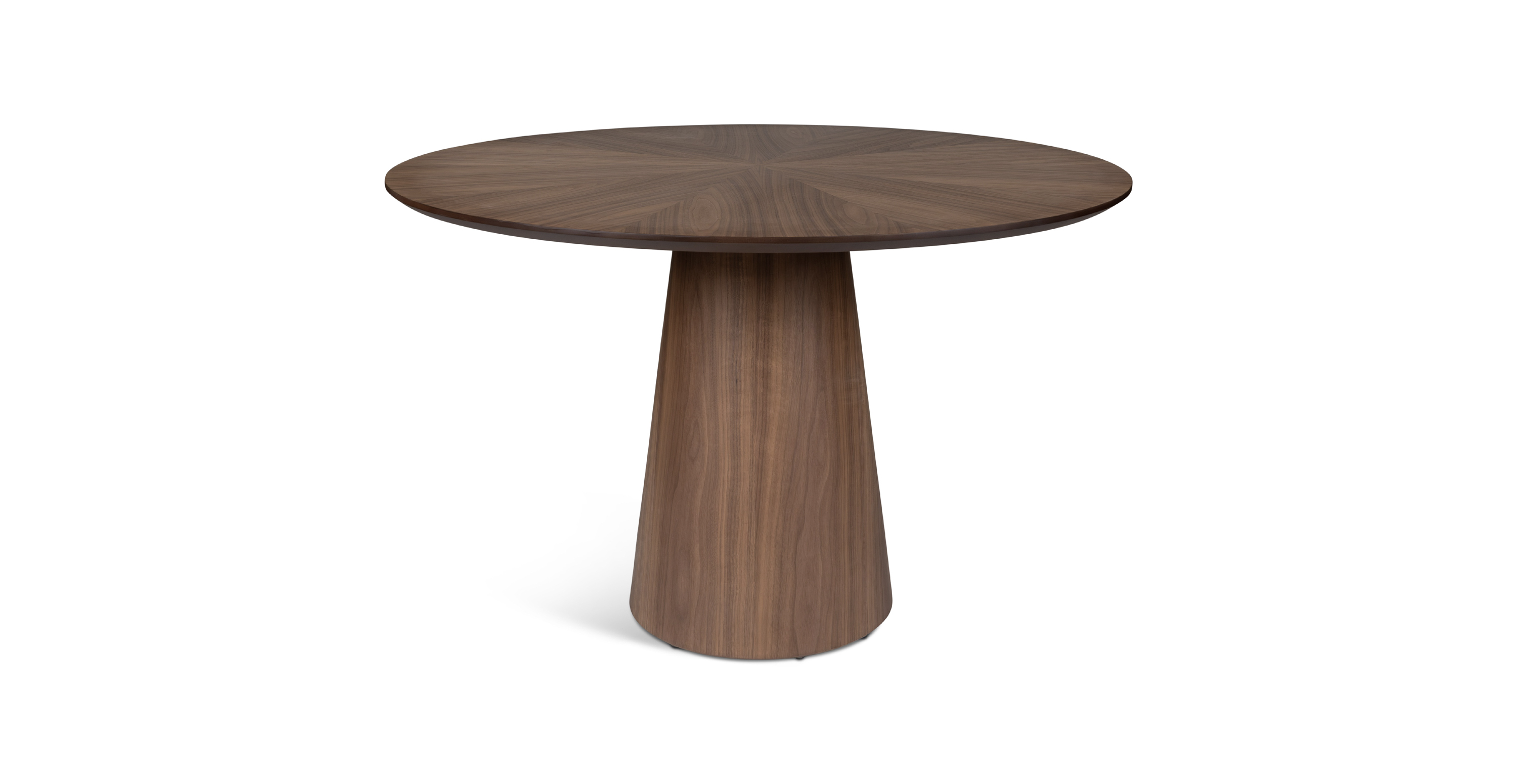 Japandi Wooden Top Round Dining Table -  Wood Nogueira