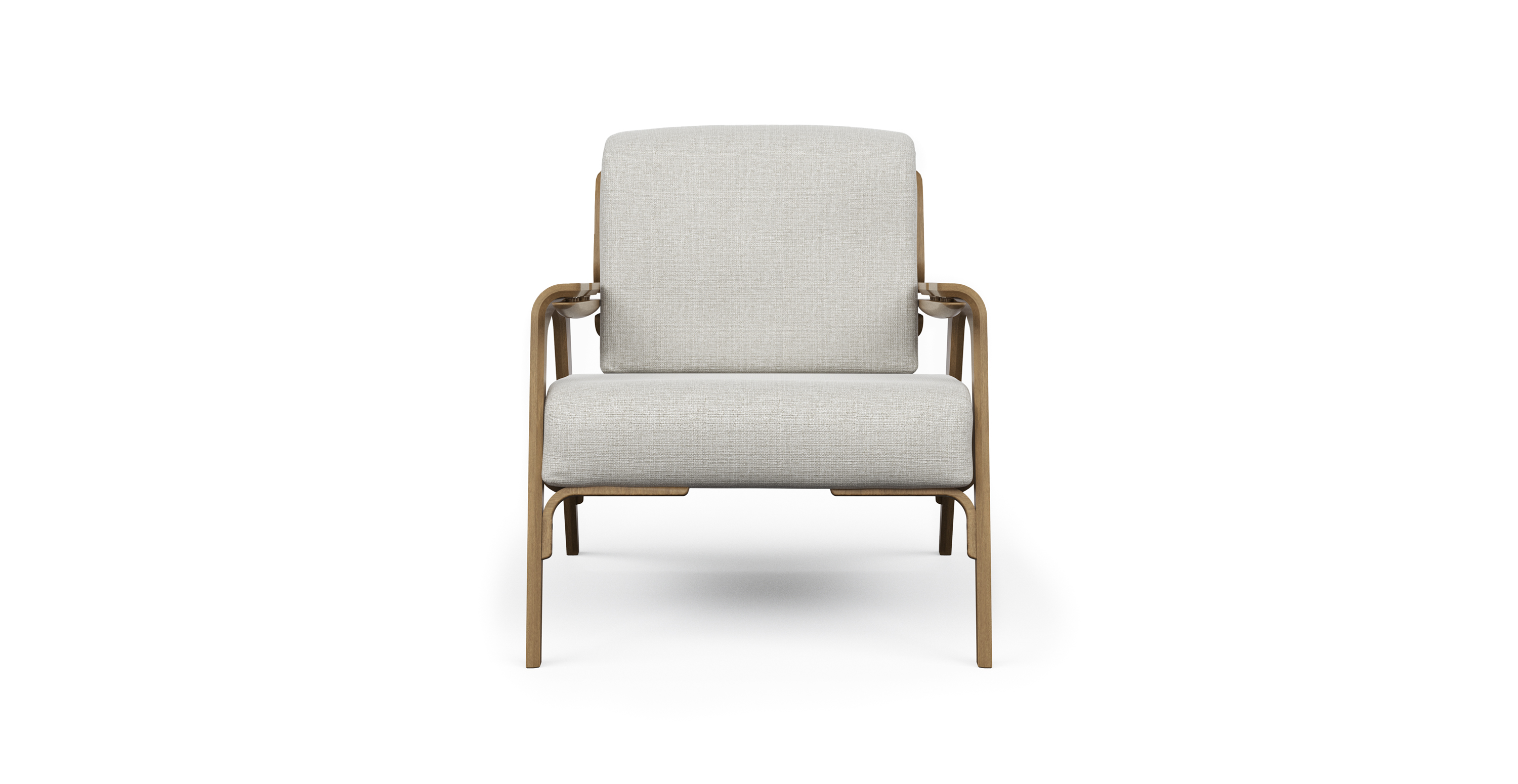 Murray Modern Accent Chair -  Chenille Harvest Natural - Nozes