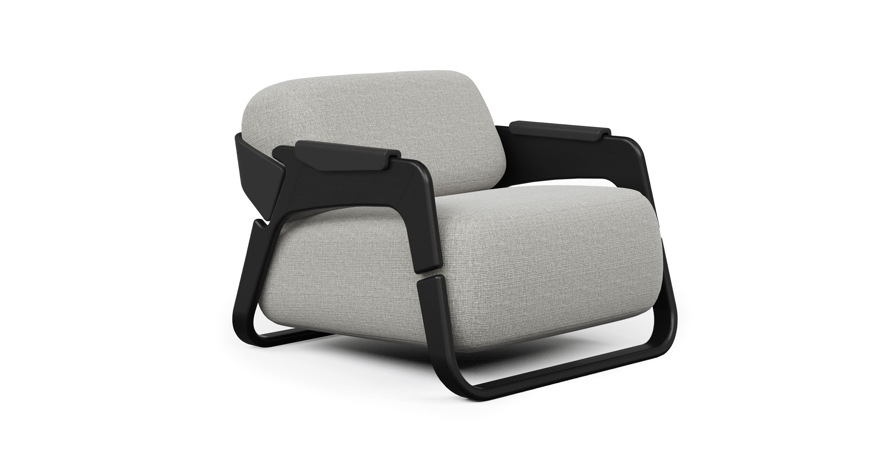 Monroe Modern Accent Chair -  Wood Ebano