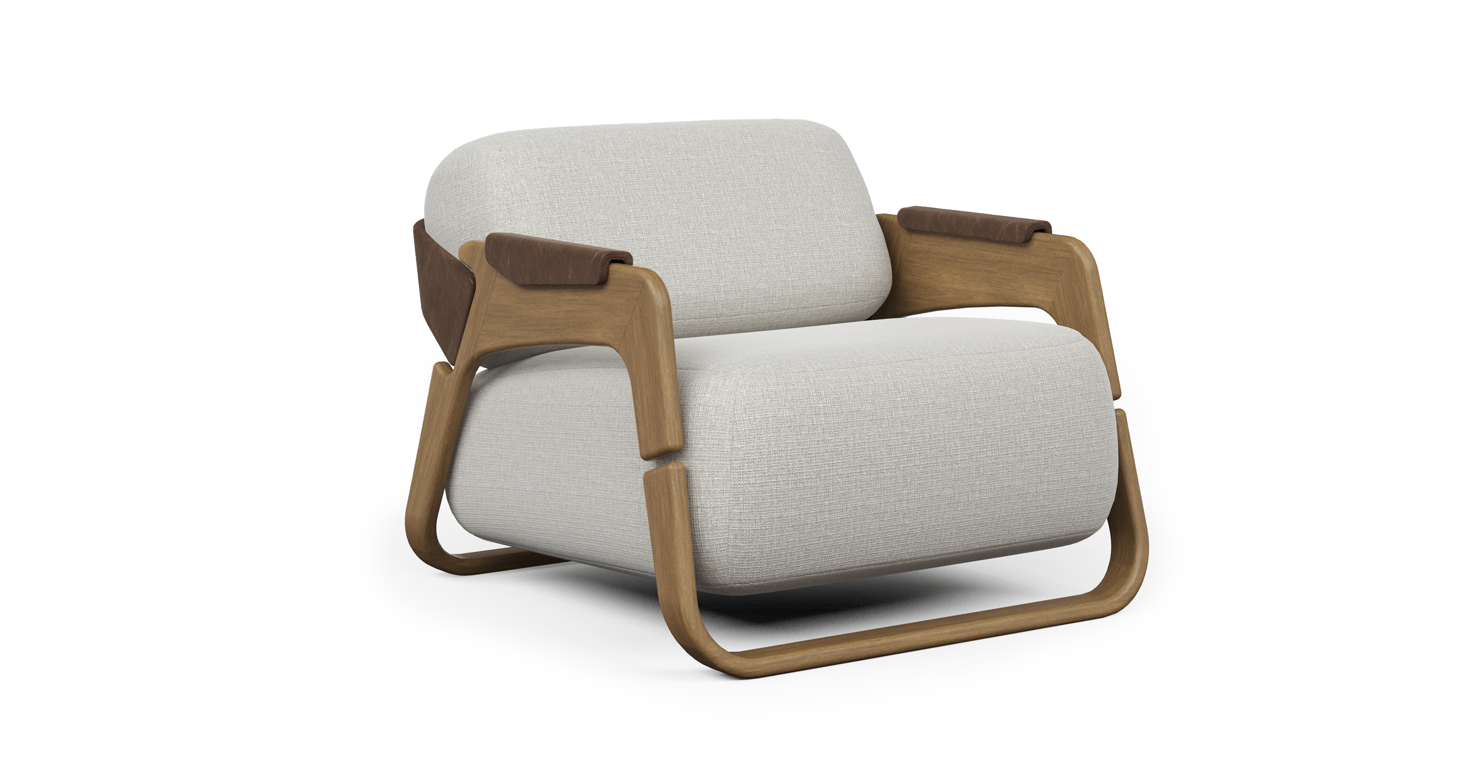 Monroe Modern Accent Chair -  Wood Nozes