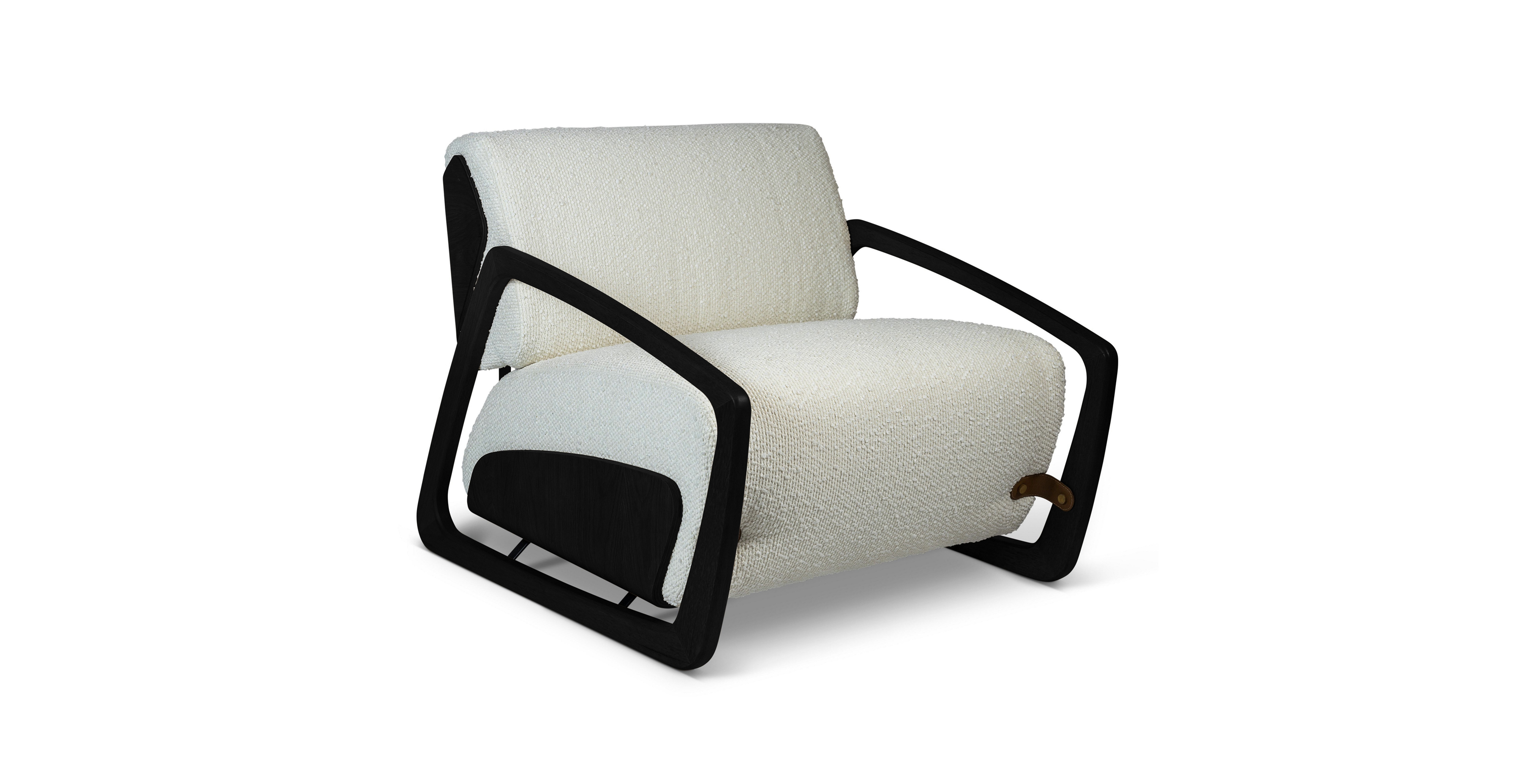 Mott Contemporary Accent Chair -  Boucle Ivory
