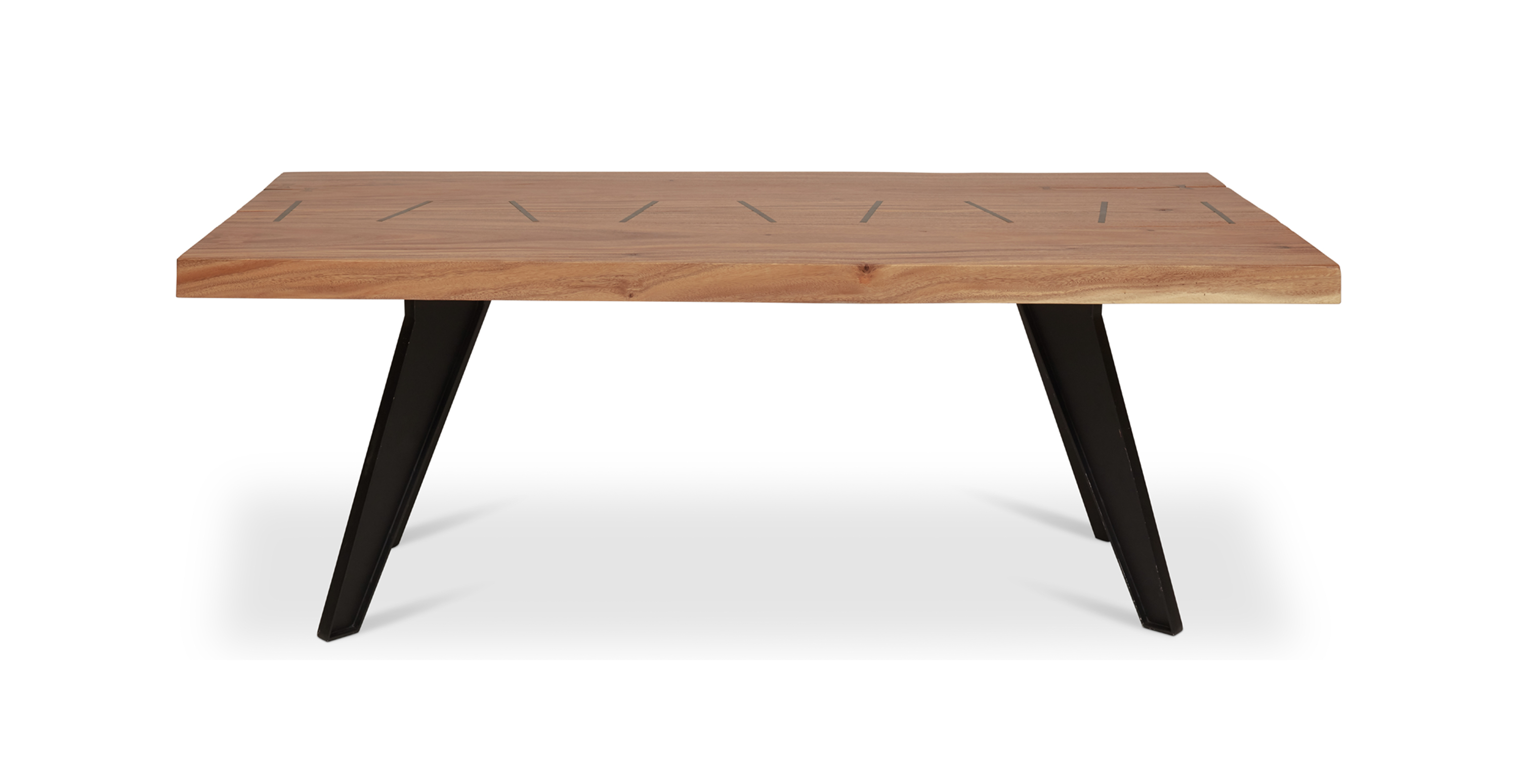Stanton Solid Hardwood Dining Table -  Natural Chamcha