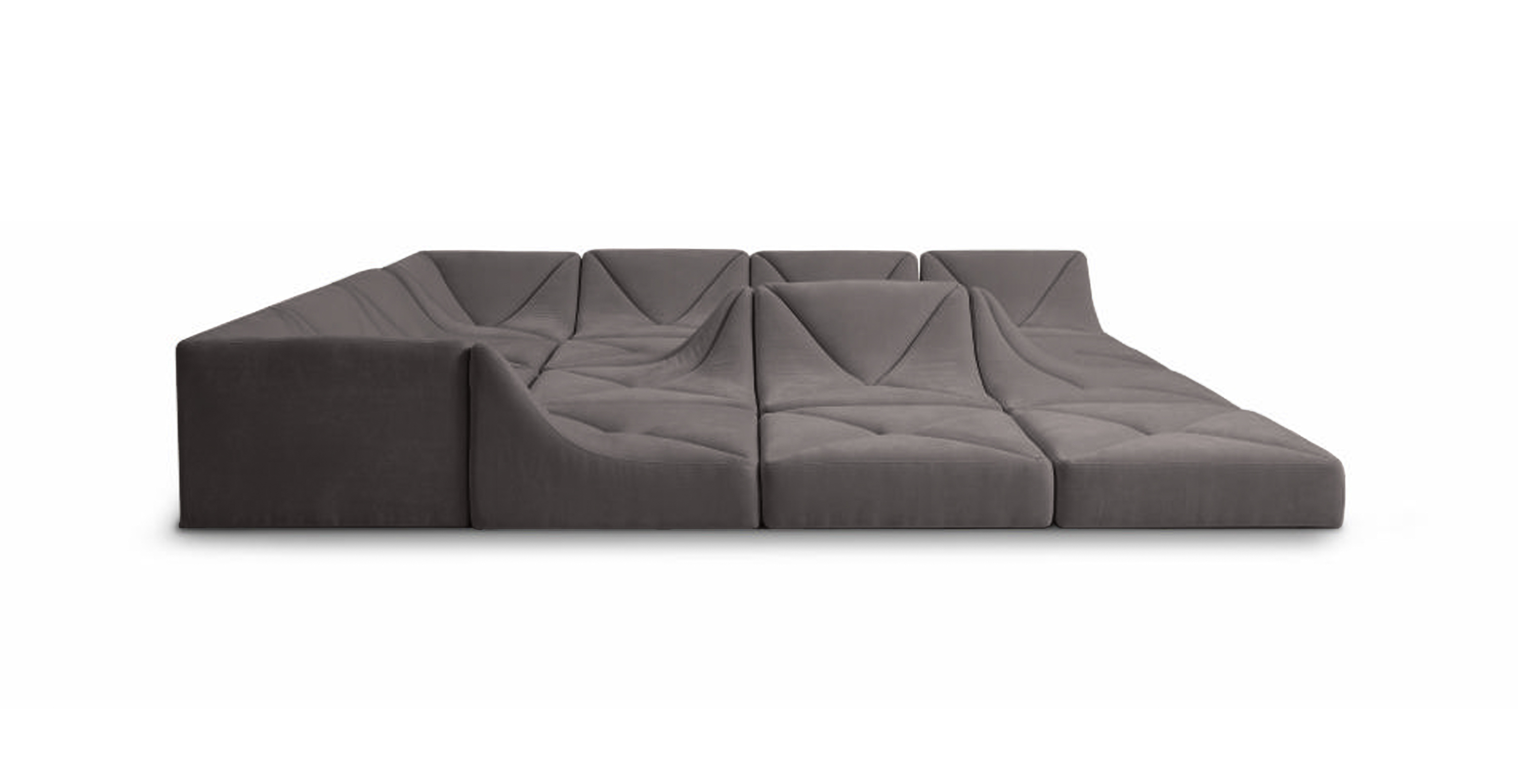Dune Sofa Configuration C - Chenille Dark Gray Chenille