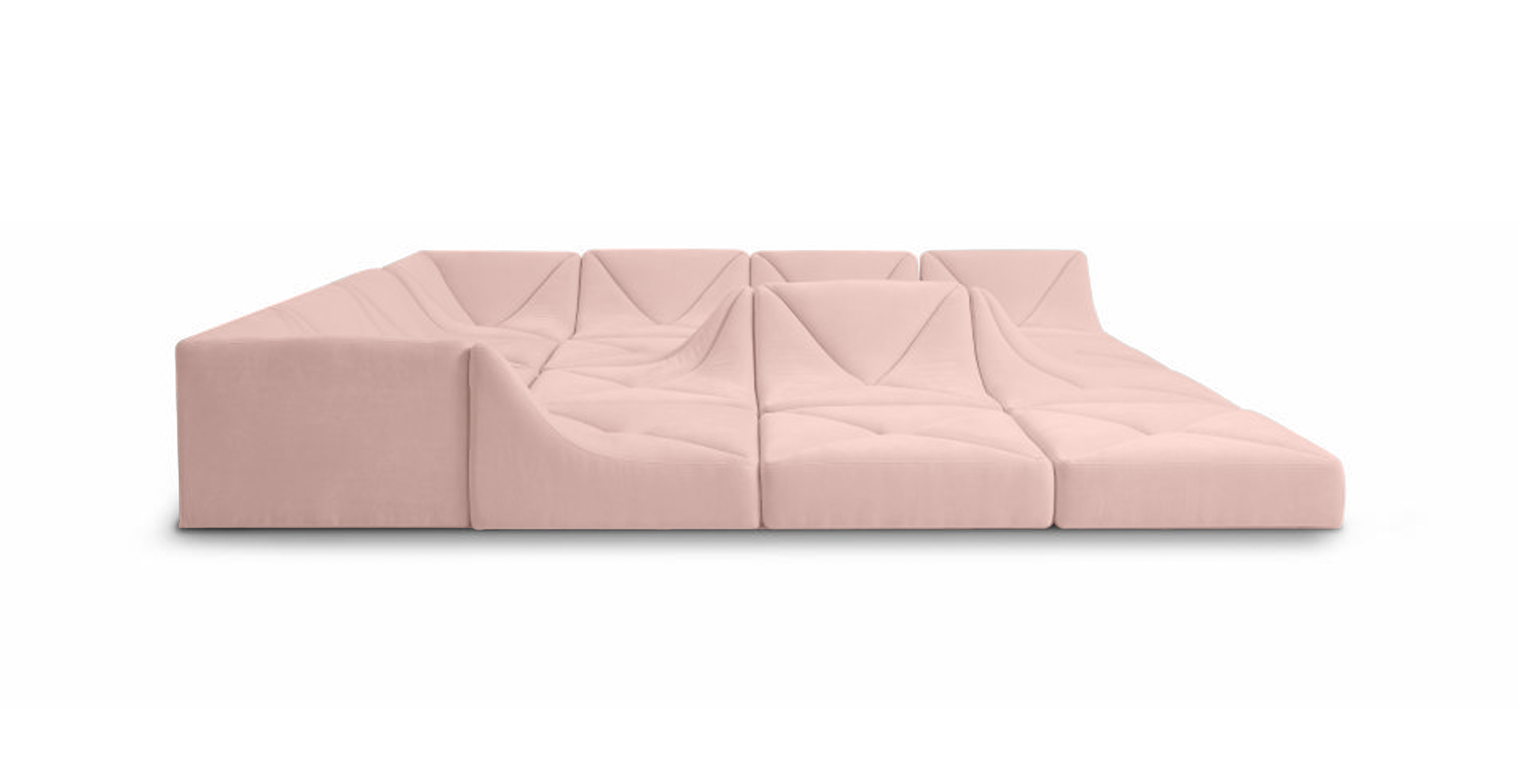 Dune Sofa Configuration C - Chenille Pink Chenille