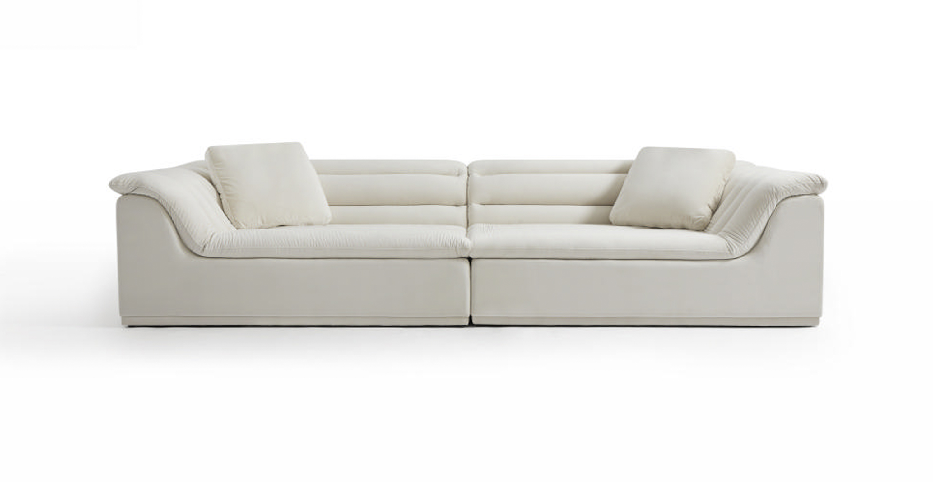 Float Sofa -  Ivory Velvet Velvet