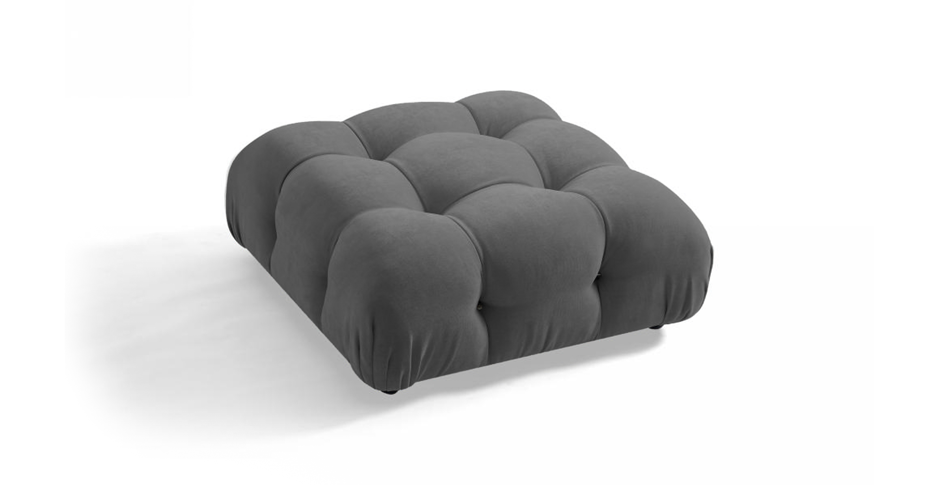 Mario Bellini Sofa | Ottoman -  Charcoal Gray Chenille