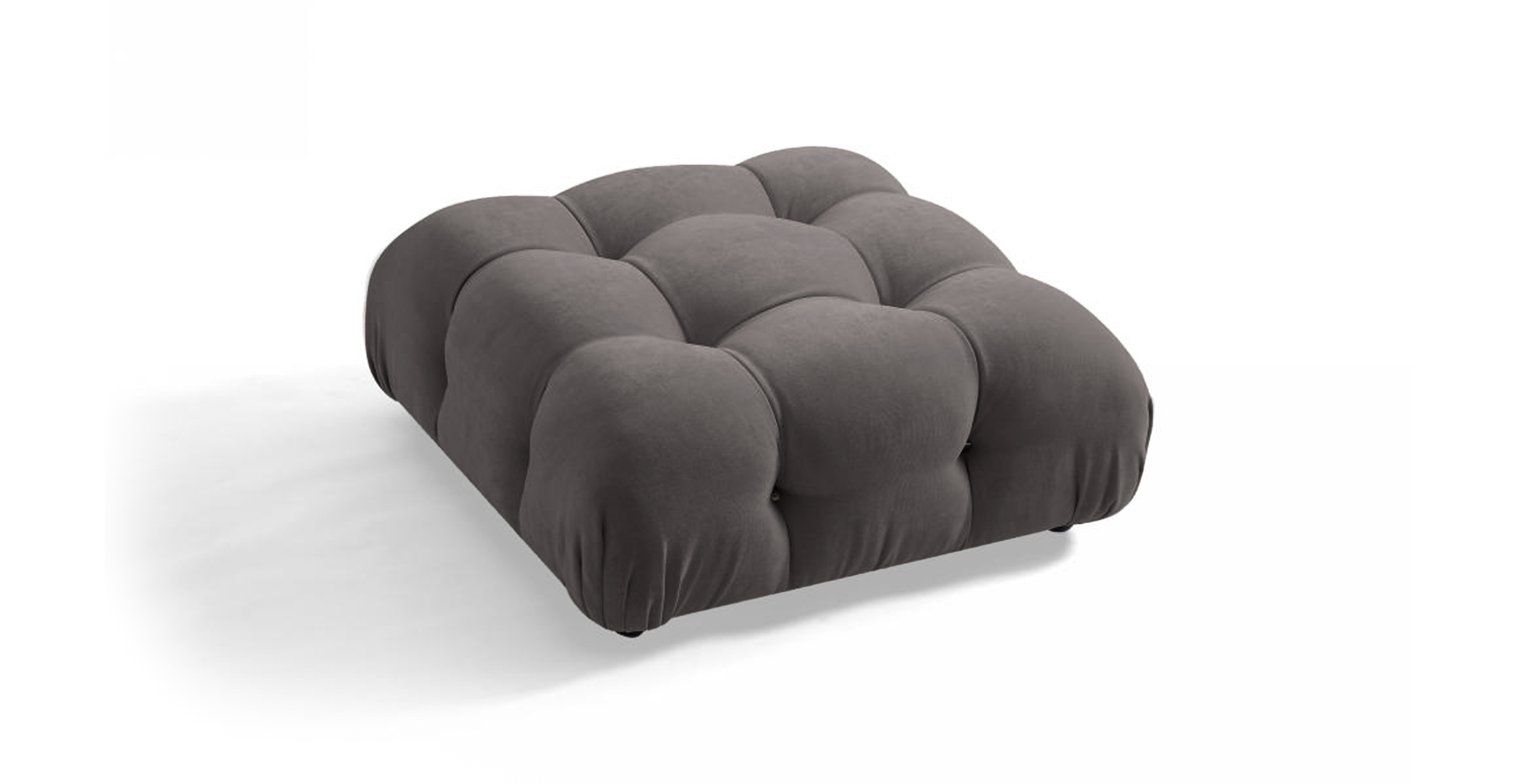 Mario Bellini Sofa | Ottoman -  Dark Gray Chenille