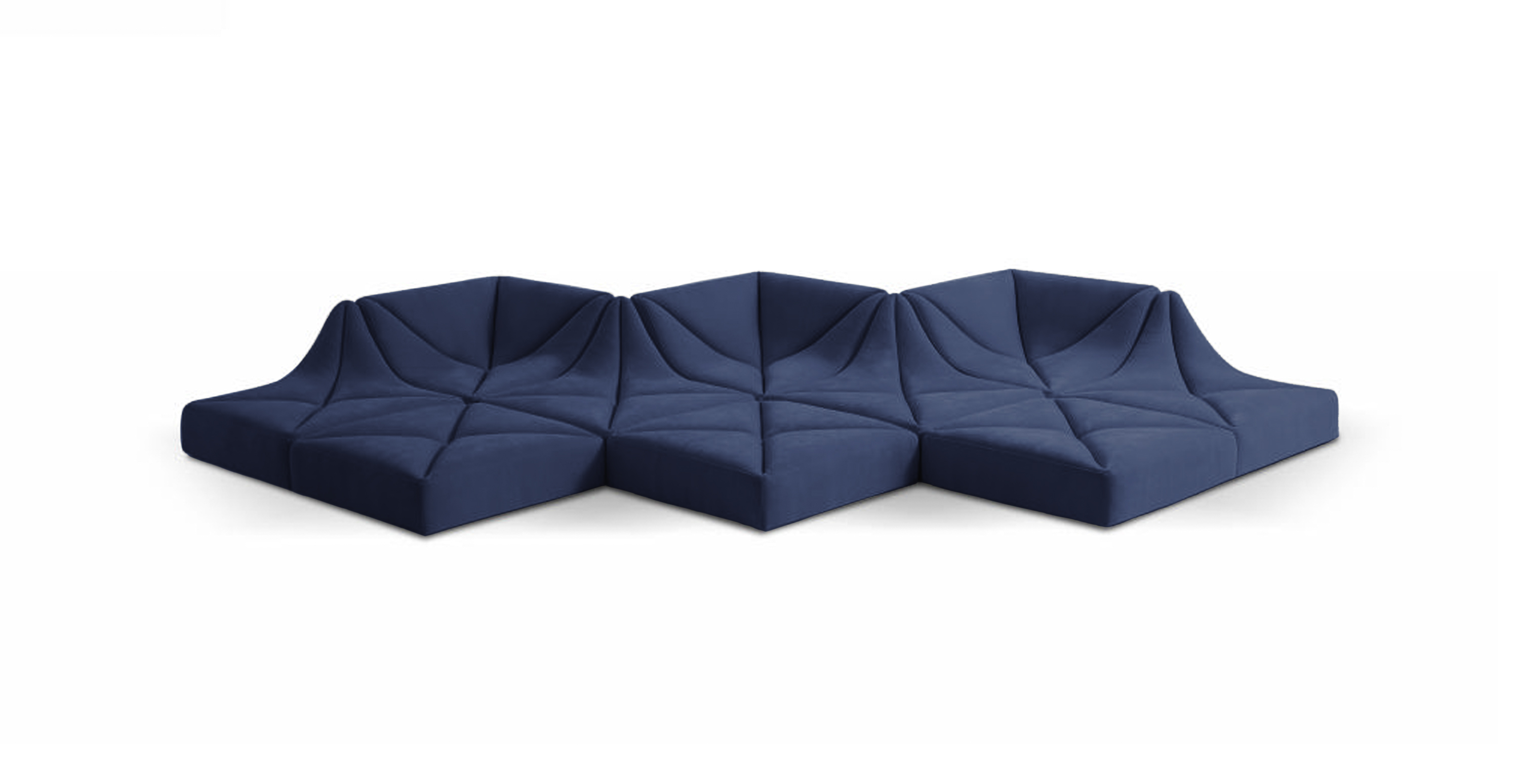 Dune Sofa Configuration A -  Blue Chenille Chenille