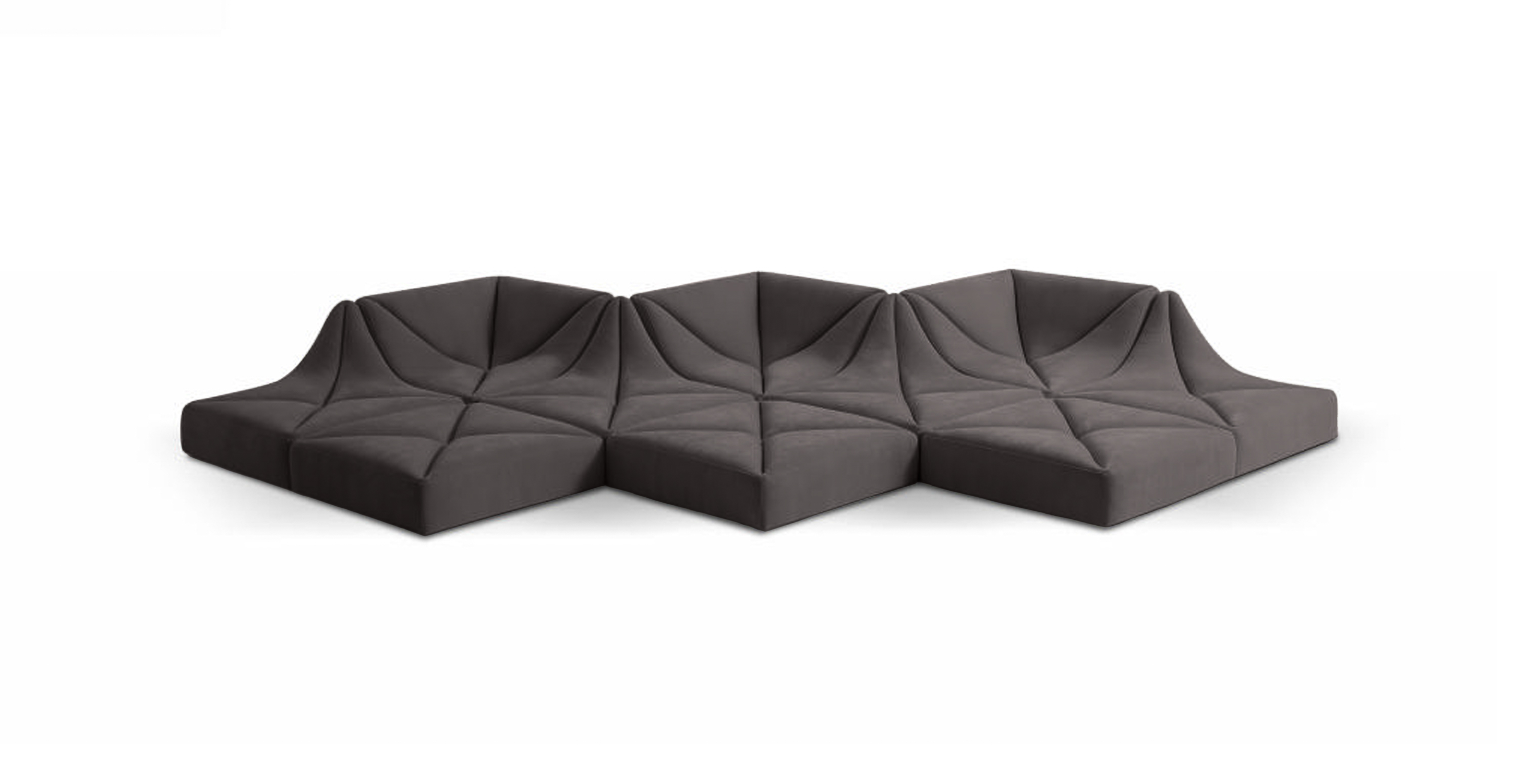 Dune Sofa Configuration A -  Dark Gray Chenille Chenille