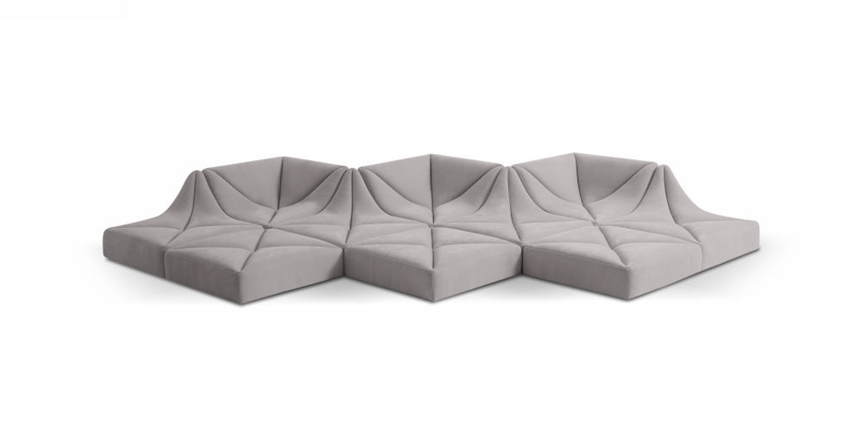 Dune Sofa Configuration A -  Light Gray Chenille Chenille