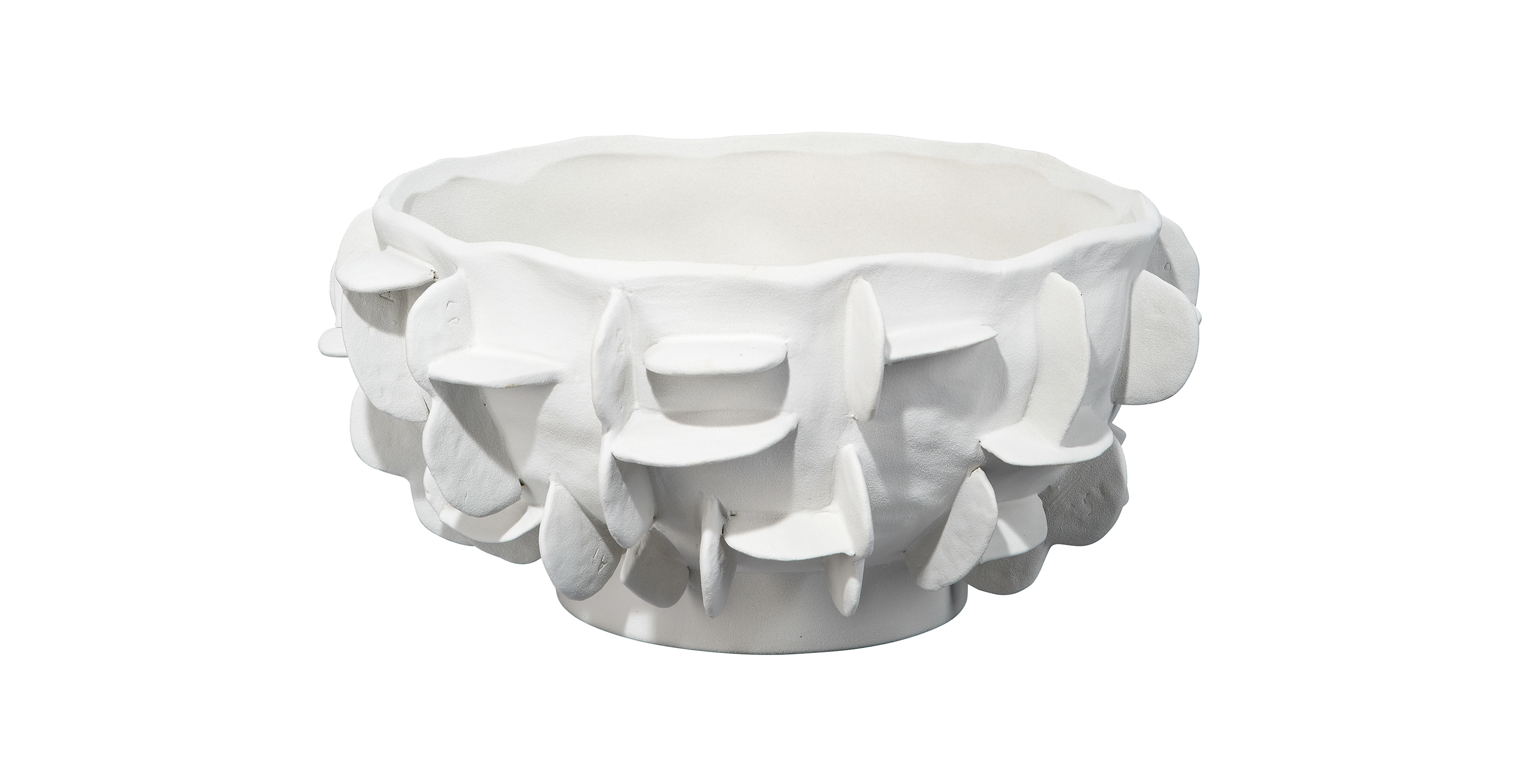 Atlas Ceramic Decorative Bowl -  Ceramic White