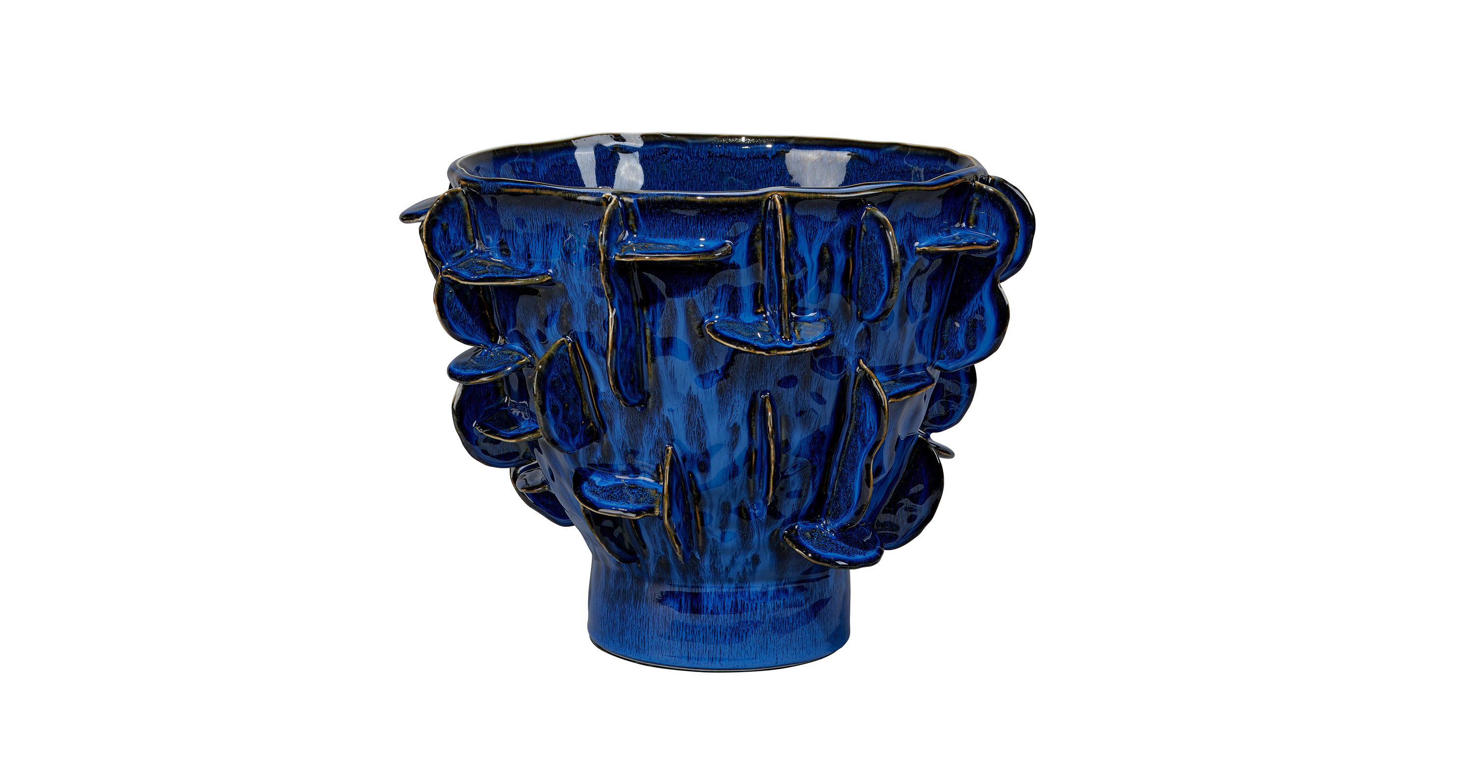 Nysa Ceramic Decorative Vase -  Ceramic Cobalt Blue