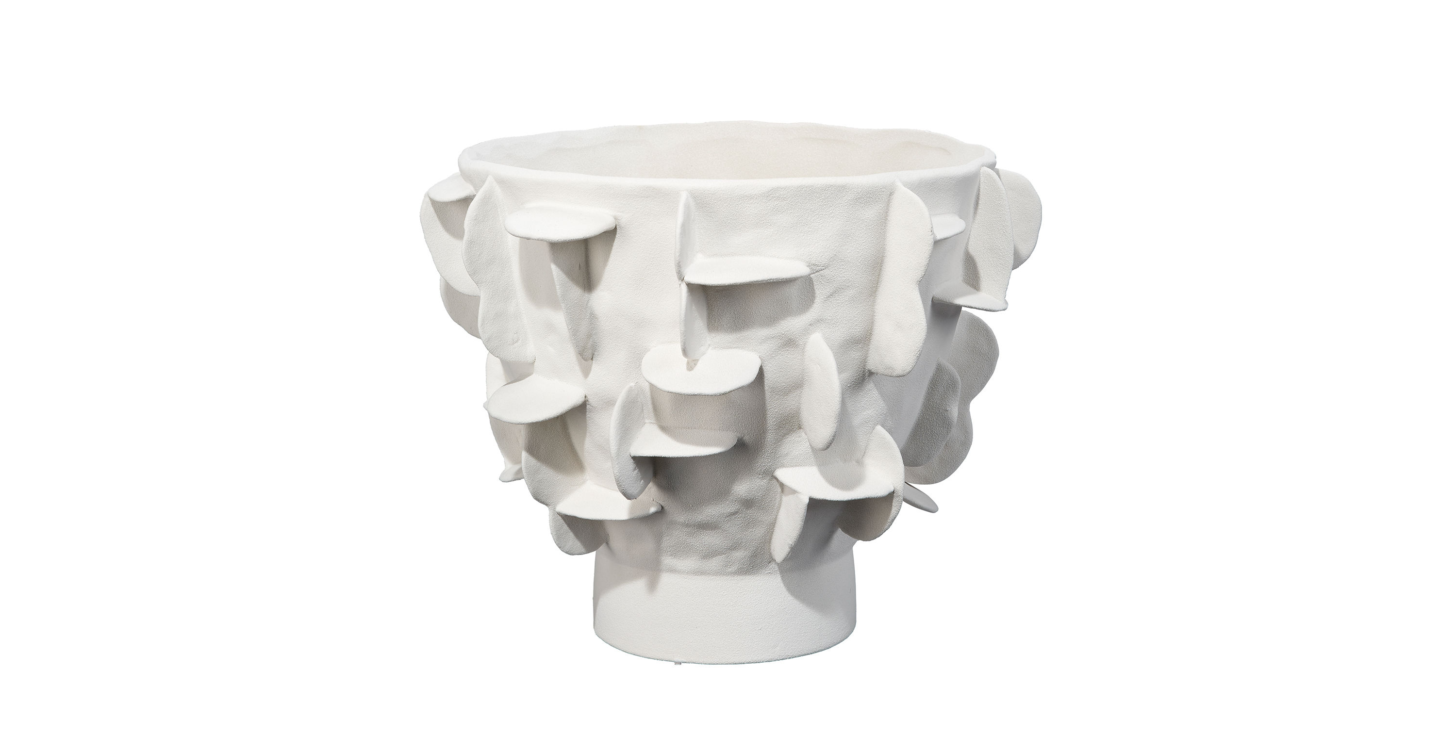 Nysa Ceramic Decorative Vase -  Ceramic White