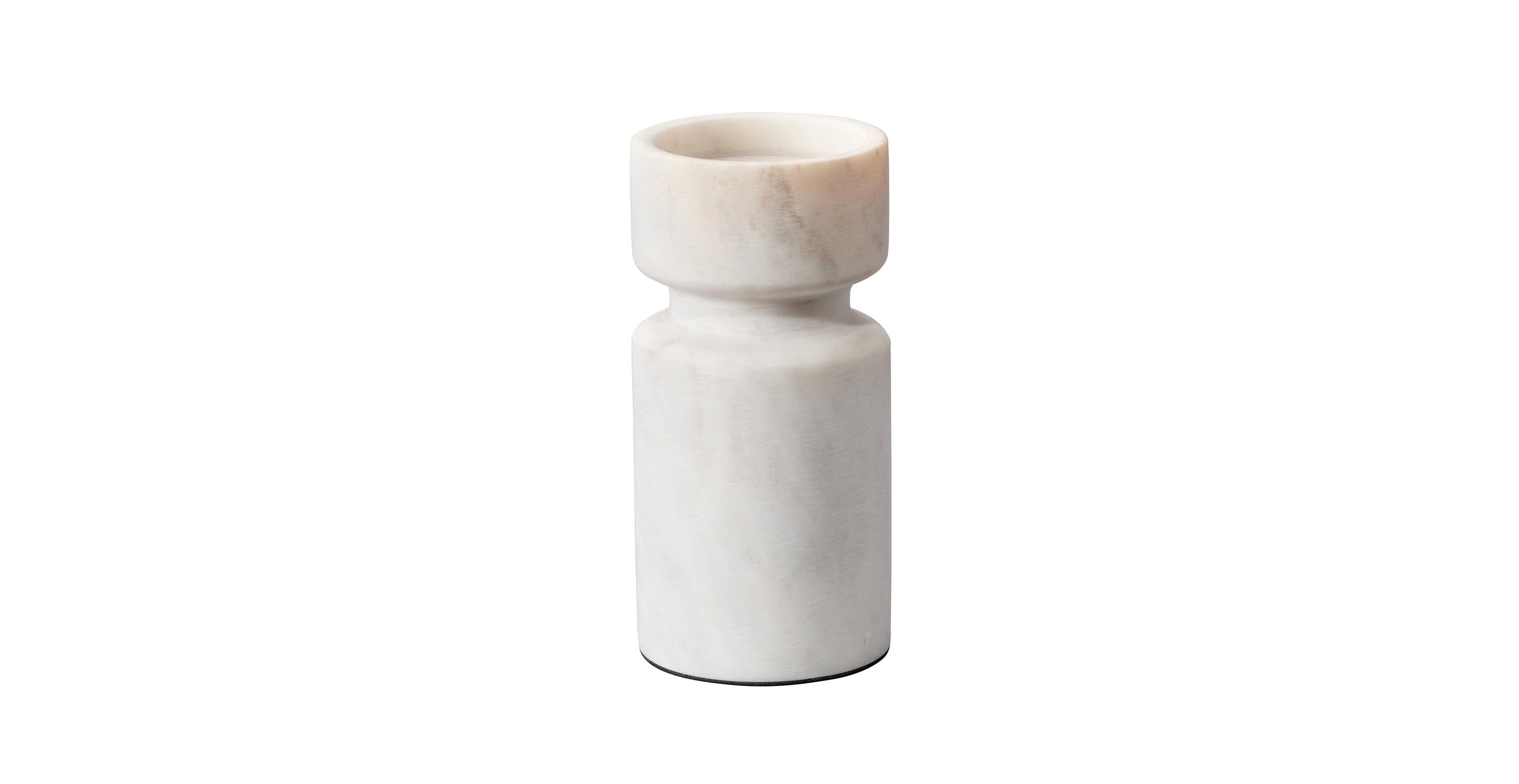 Thalassa Marble Candleholder -  White