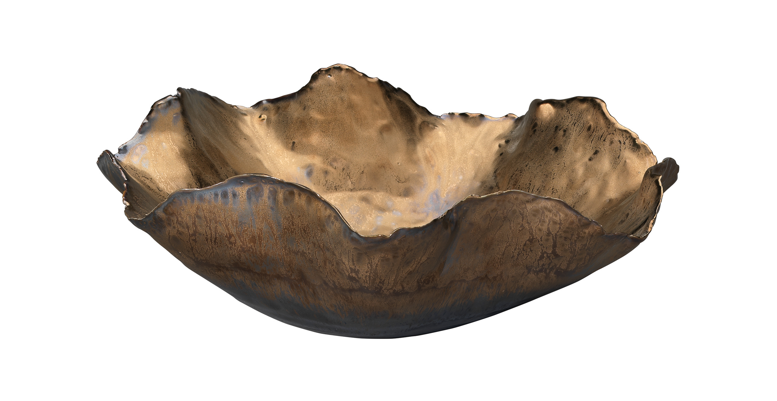 Eos Ceramic Decorative Bowl -  Ceramic Antique Gold
