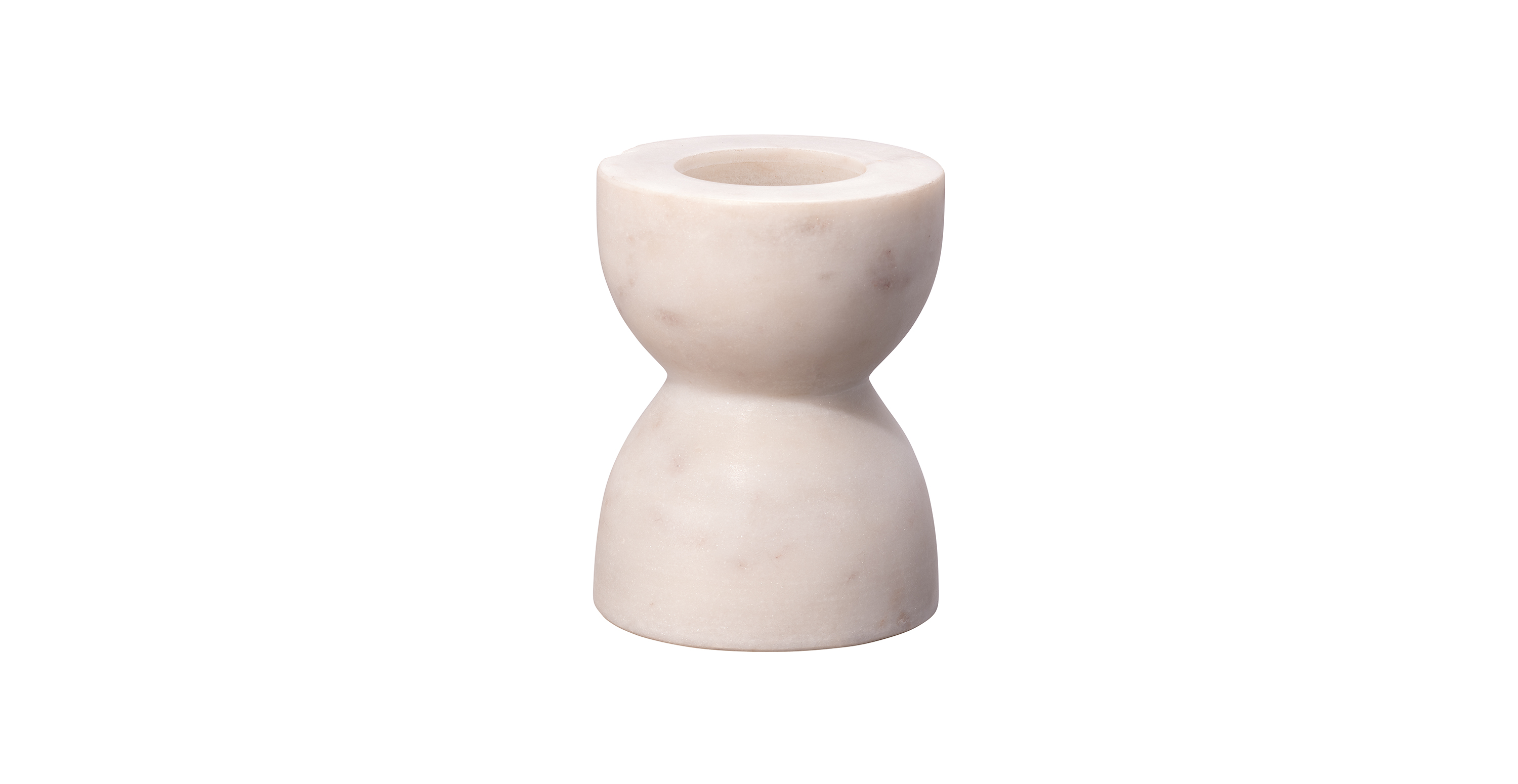 Nyx Marble Candlesticks (set of 2) -  White