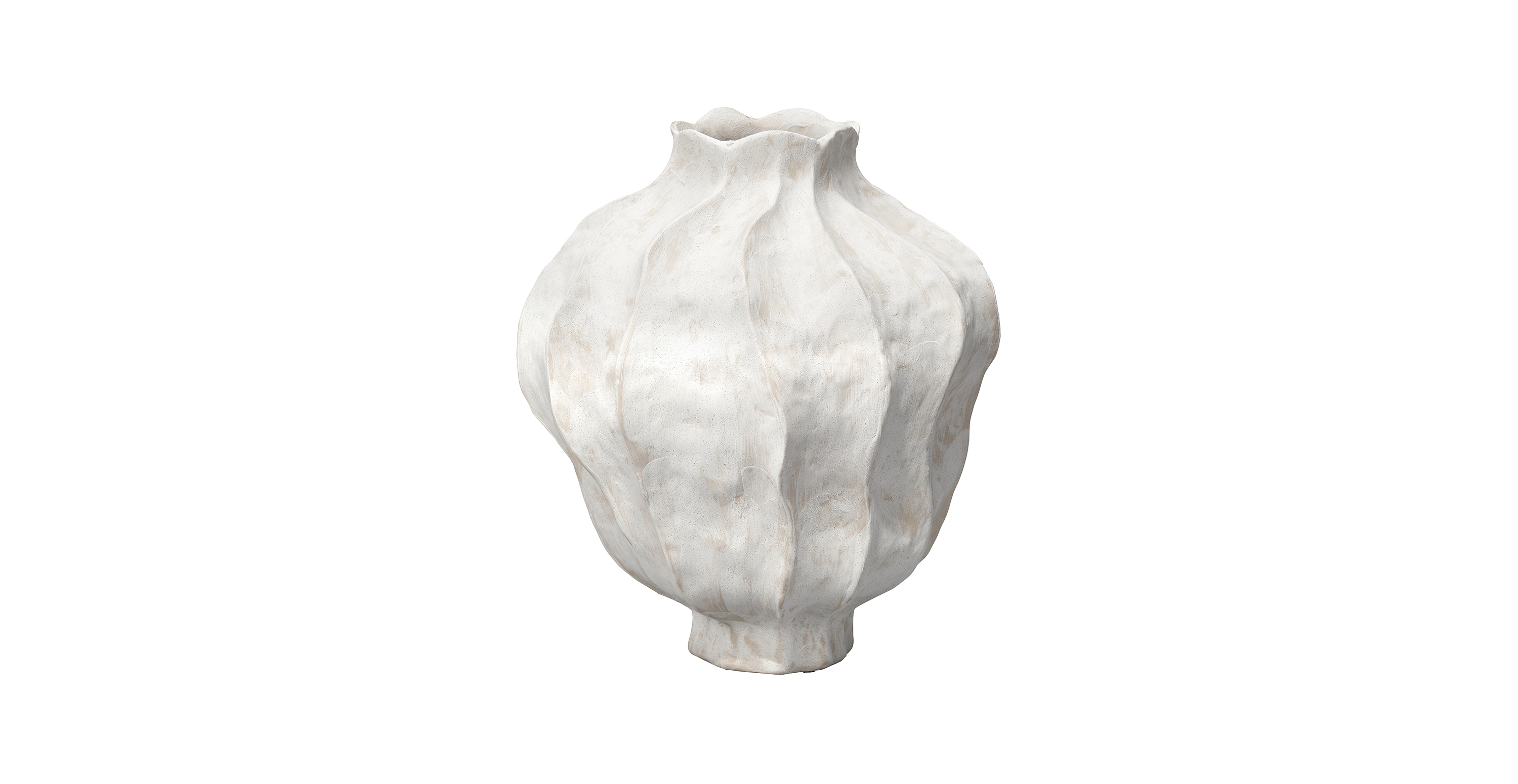 Clio Porcelain Decorative Vase -  White