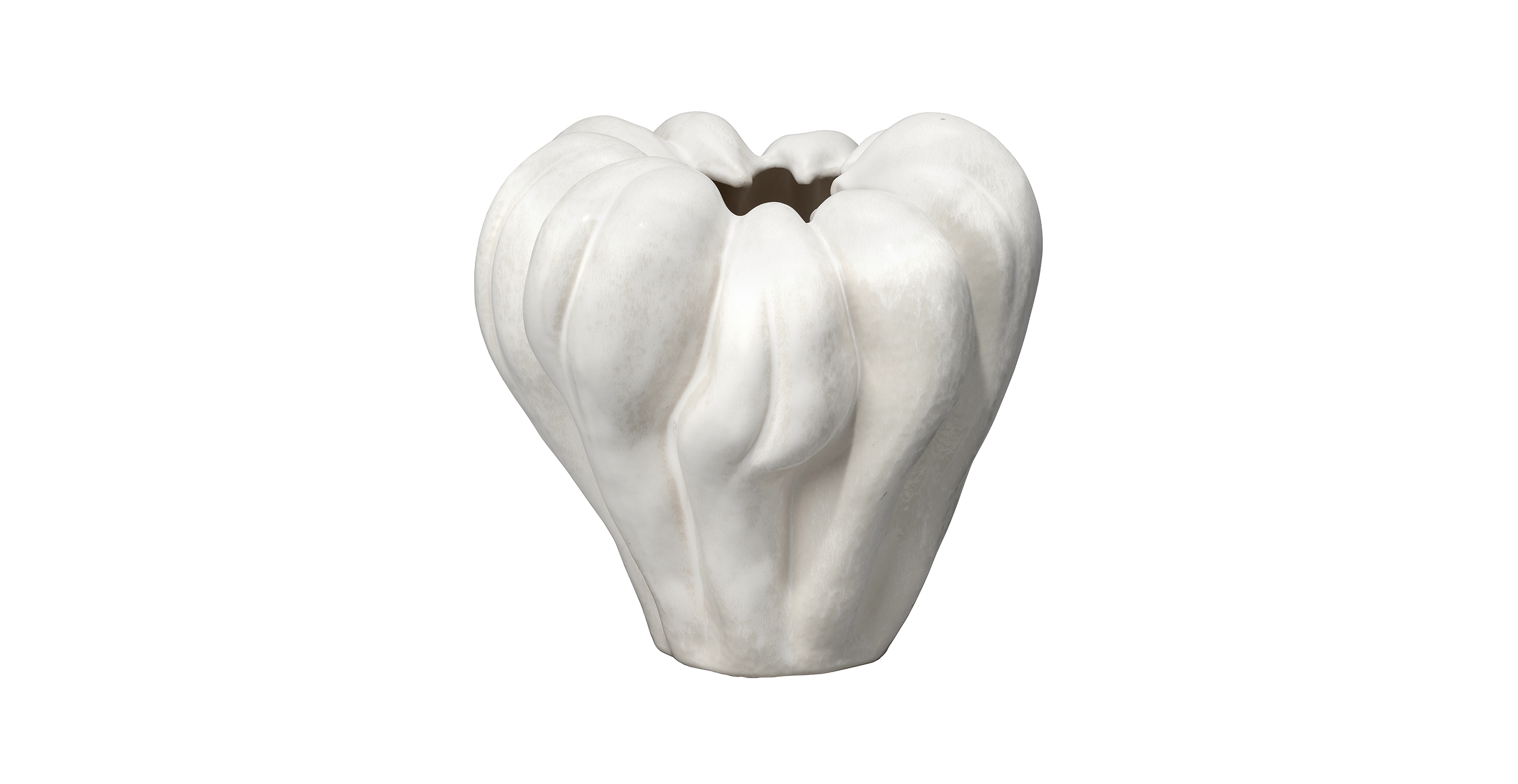 Dion Ceramic Decorative Vase -  White