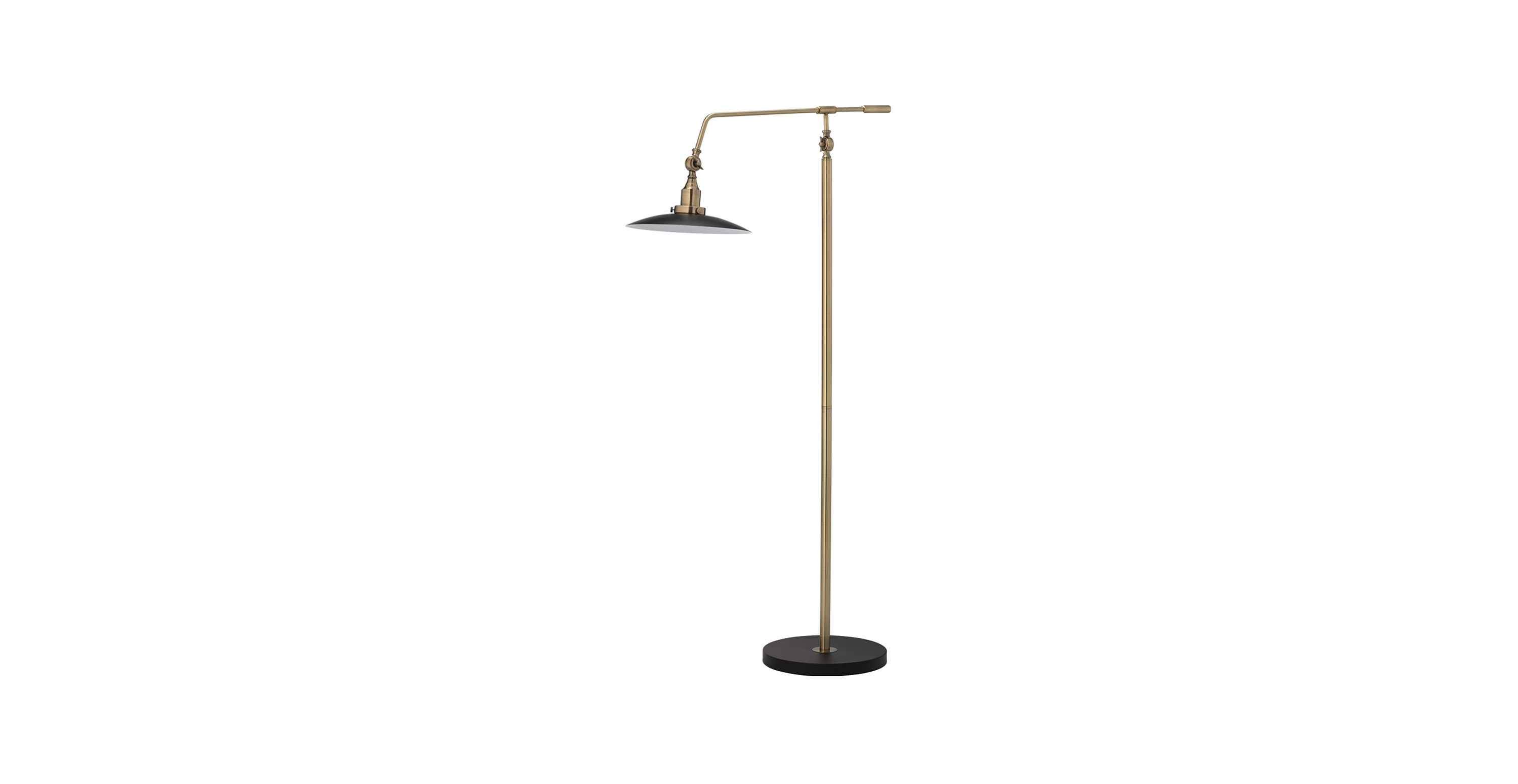 Aegea Modern Floor Lamp -  Antique Brass