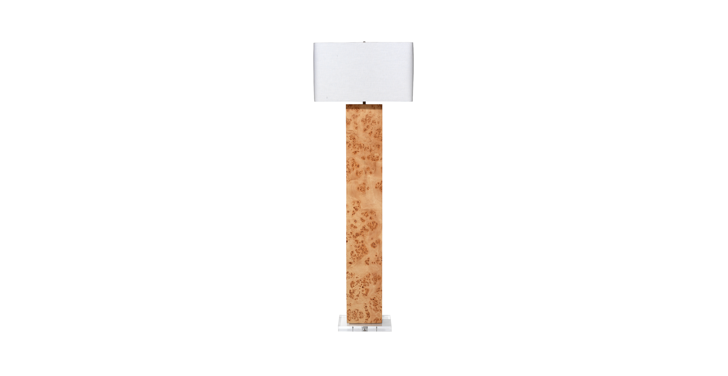 Astra Burl Wood Floor Lamp -  Natural