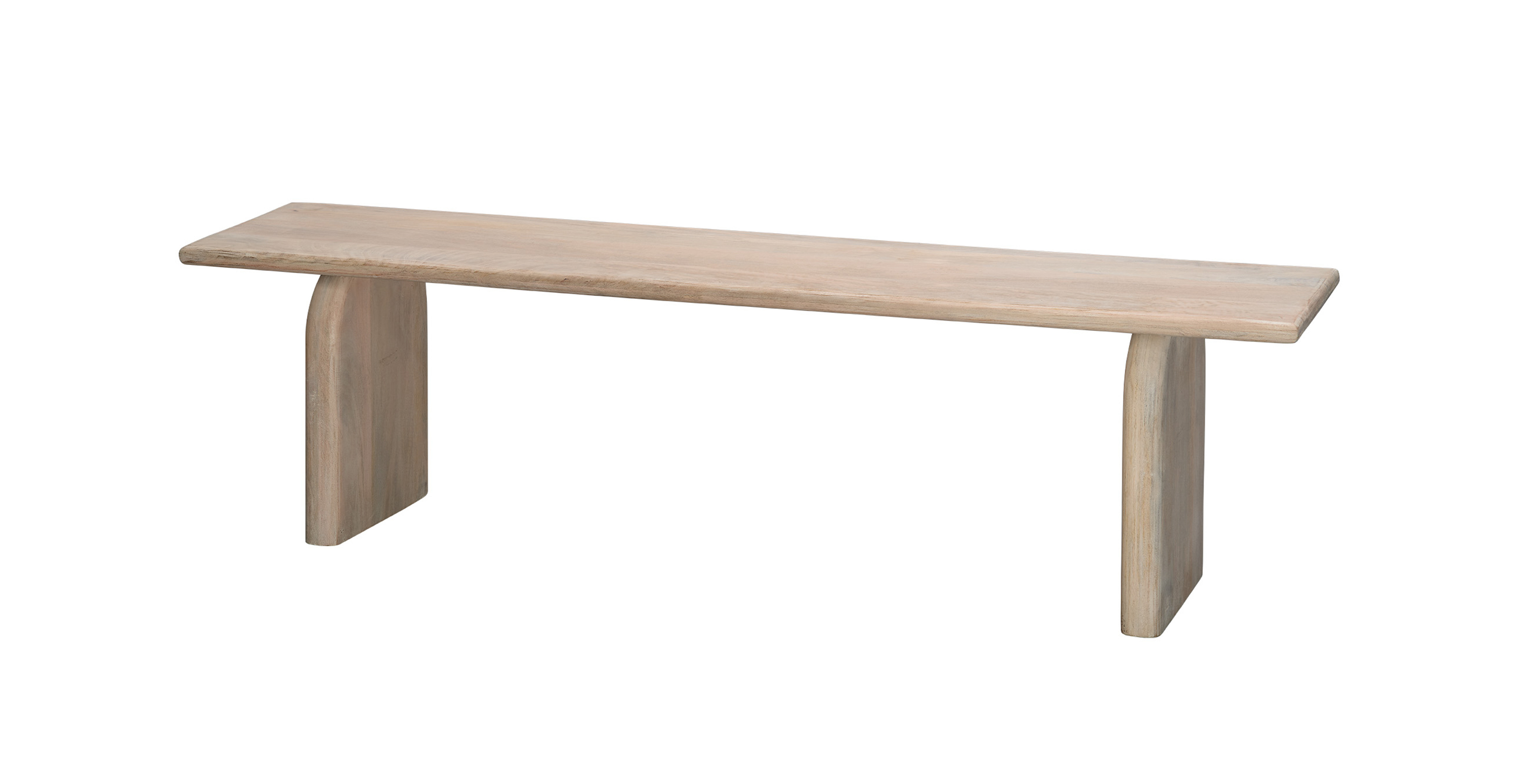 Kos Mango Wood Bench -  Mango Wood Light Bleach