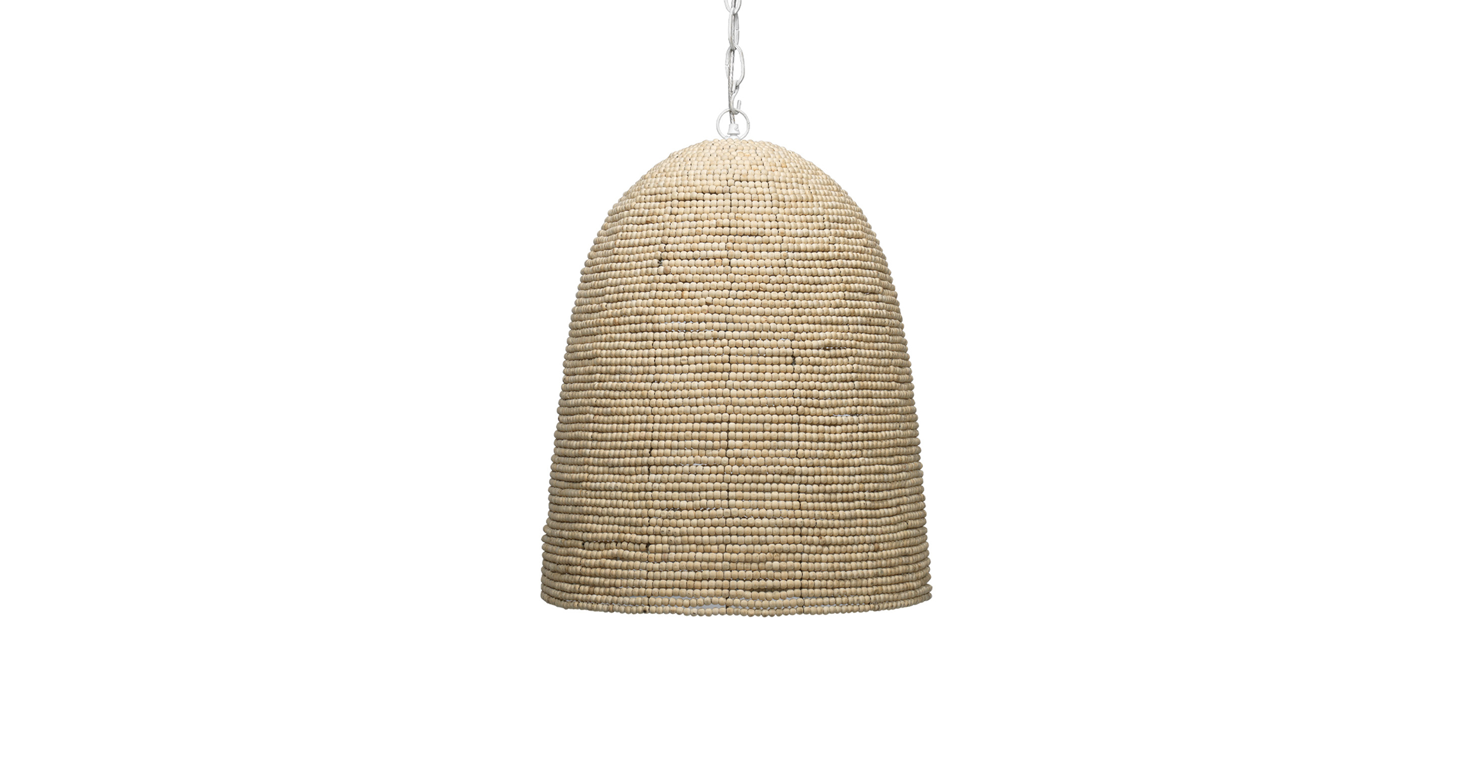 Phae Wood Beaded 1-Light Pendant -  Natural