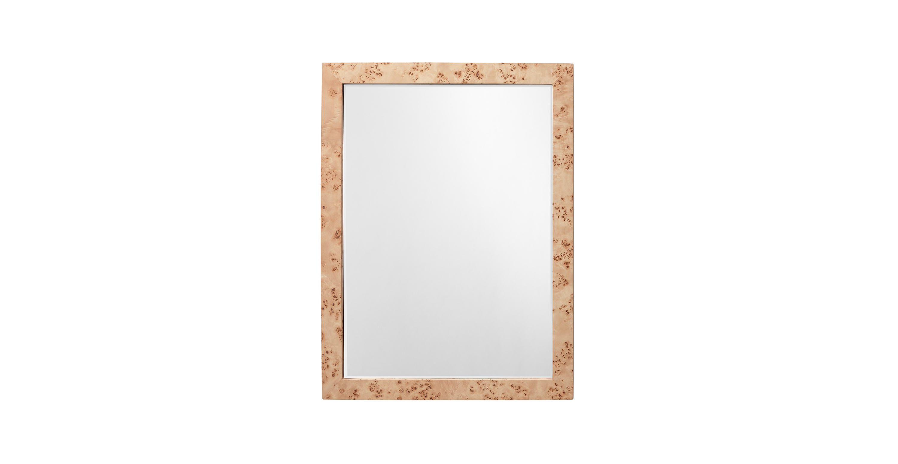 Aria Rectangle Wood Wall Mirror -  Natural