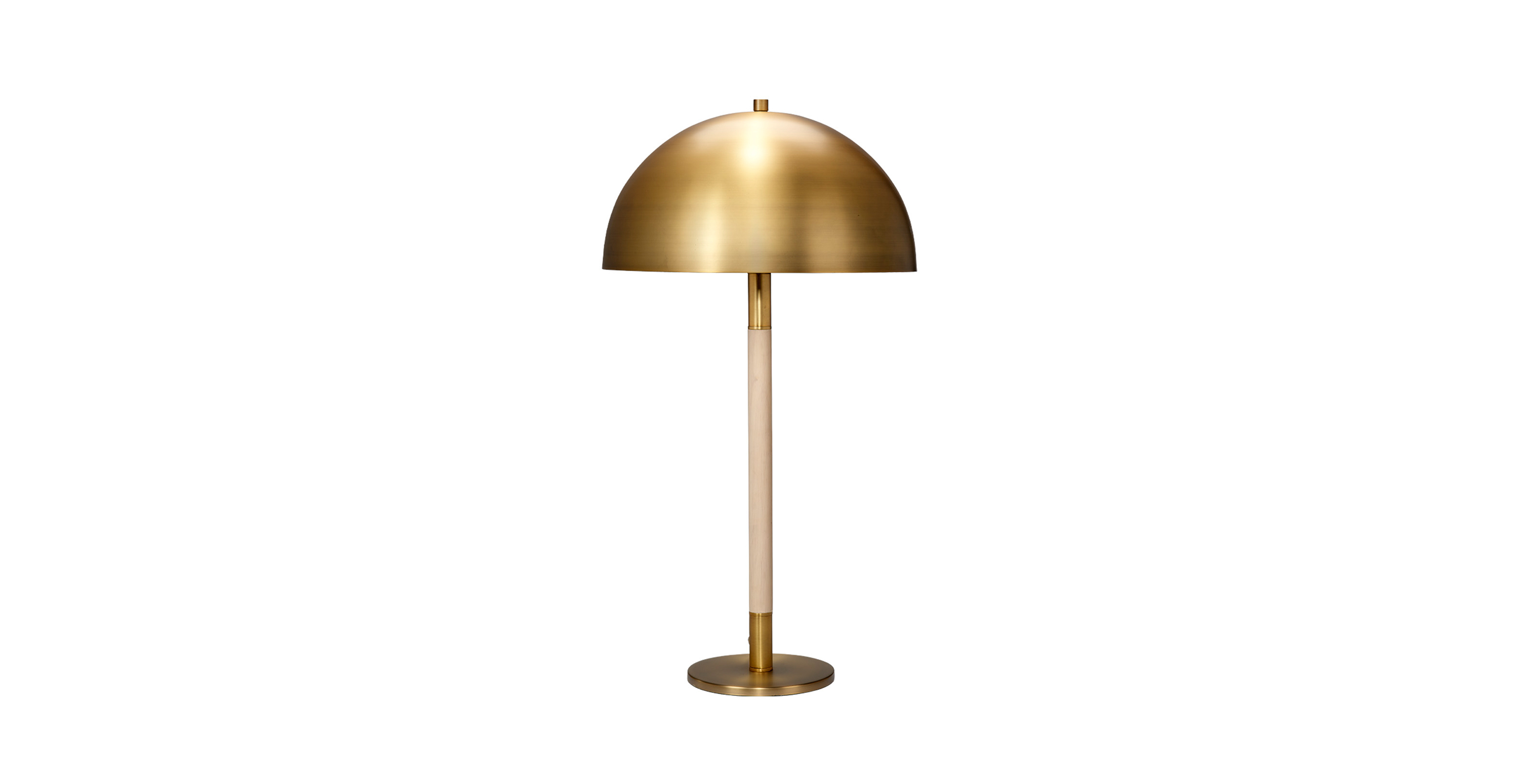 Milo Wood and Metal Table Lamp -  Antique Brass