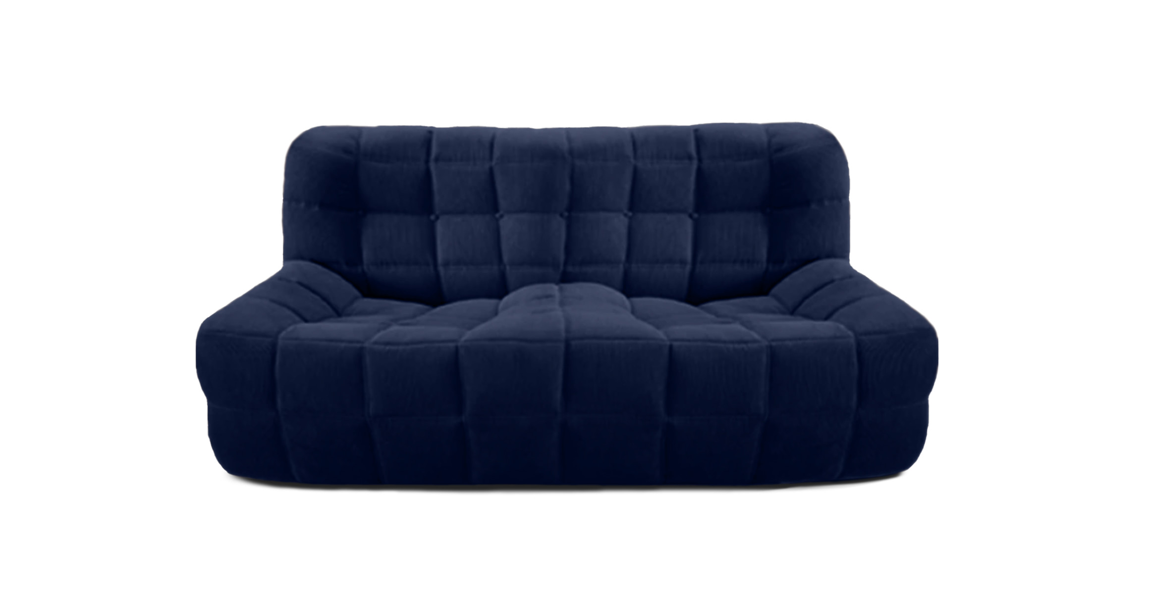 Michel Ducaroy Kashyma Medium Loveseat -  Corduroy Blue Corduroy